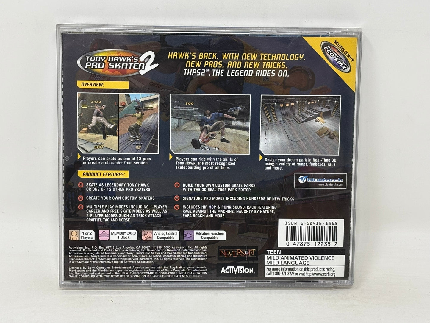 Sony PlayStation - Tony Hawk Pro Skater 2 - Complete
