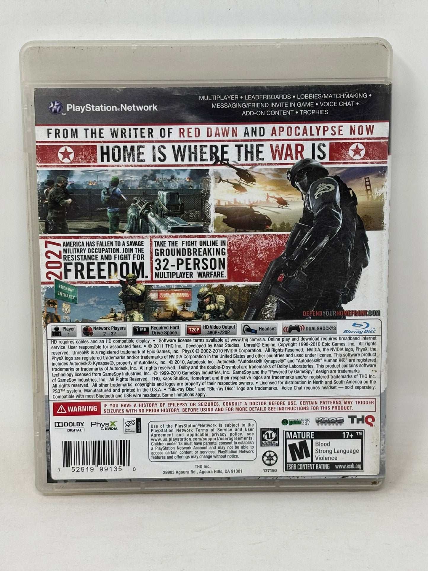 Sony PlayStation 3 - Homefront - Complete