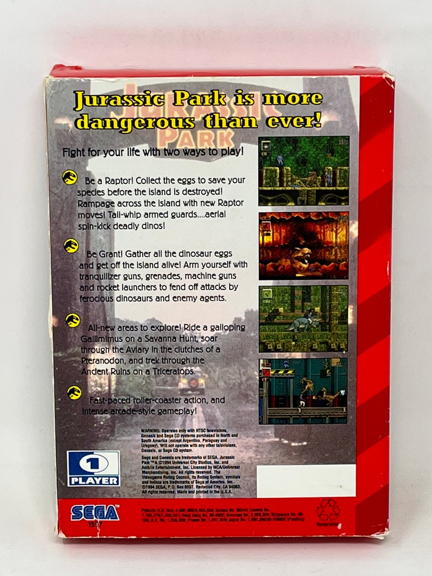 Sega Genesis - Jurassic Park Rampage Edition - Complete