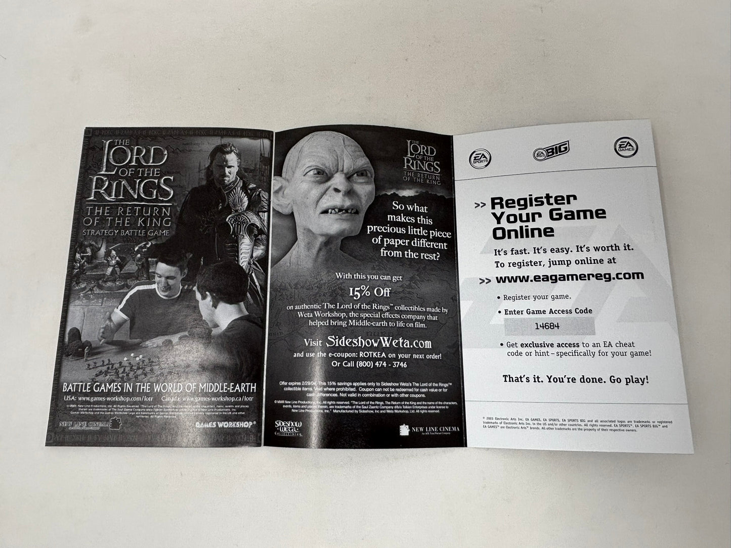 Sony PlayStation 2 - Lord of the Rings Return of the King - Complete