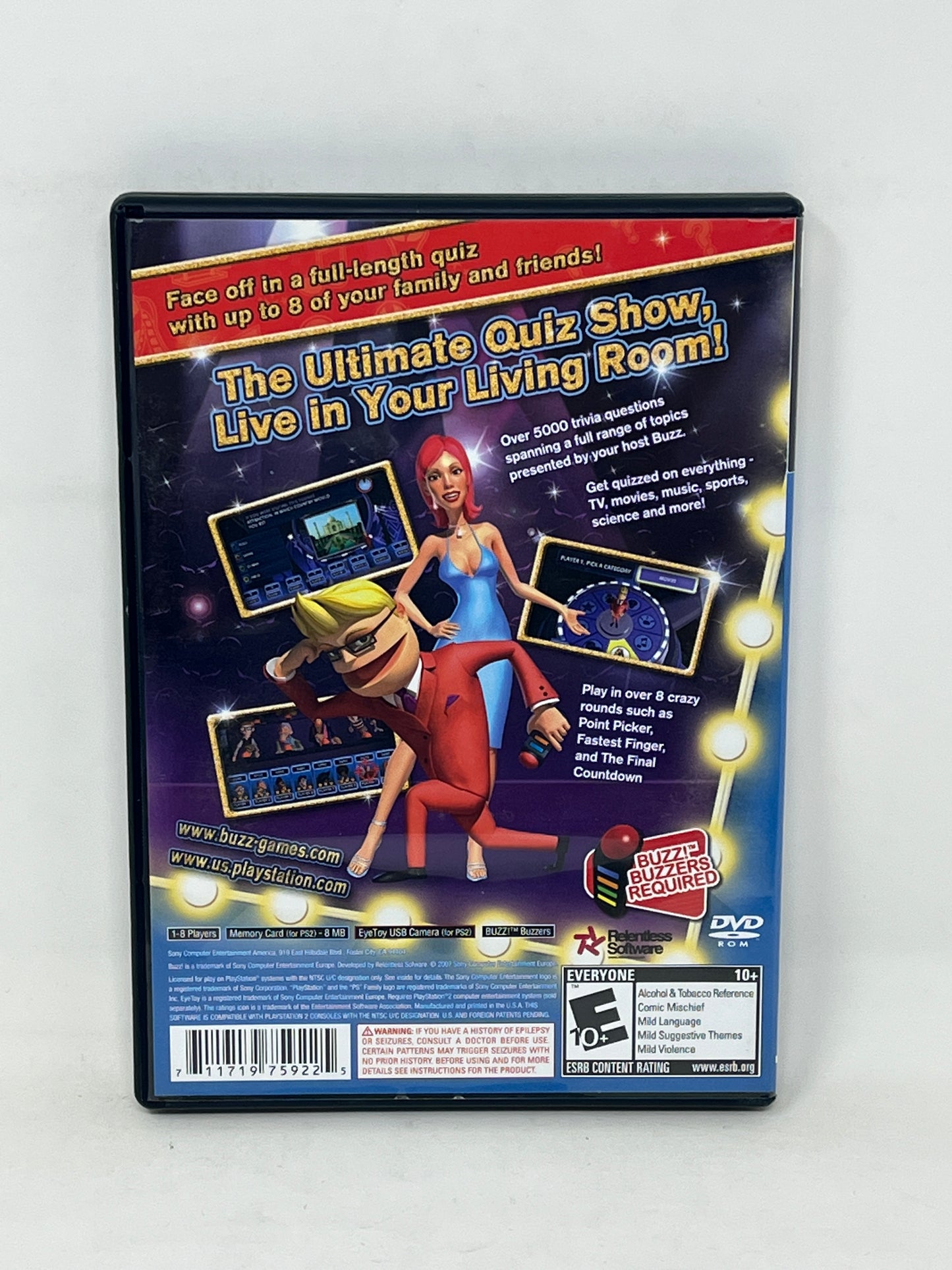 Sony PlayStation 2 - Buzz The Mega Quiz - Complete