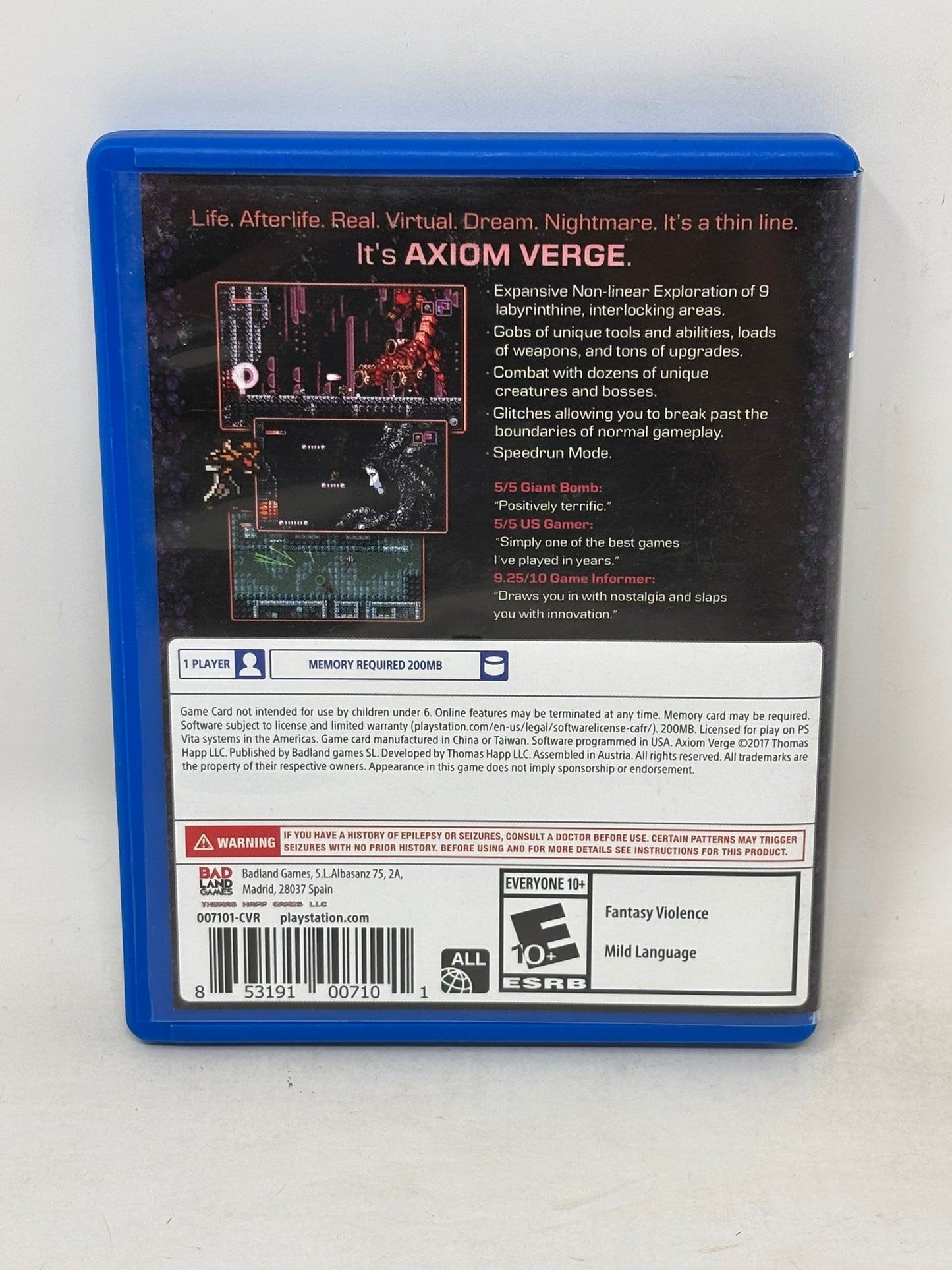 PlayStation Vita - Axiom Verge Multiverse Edition Box Set - Complete