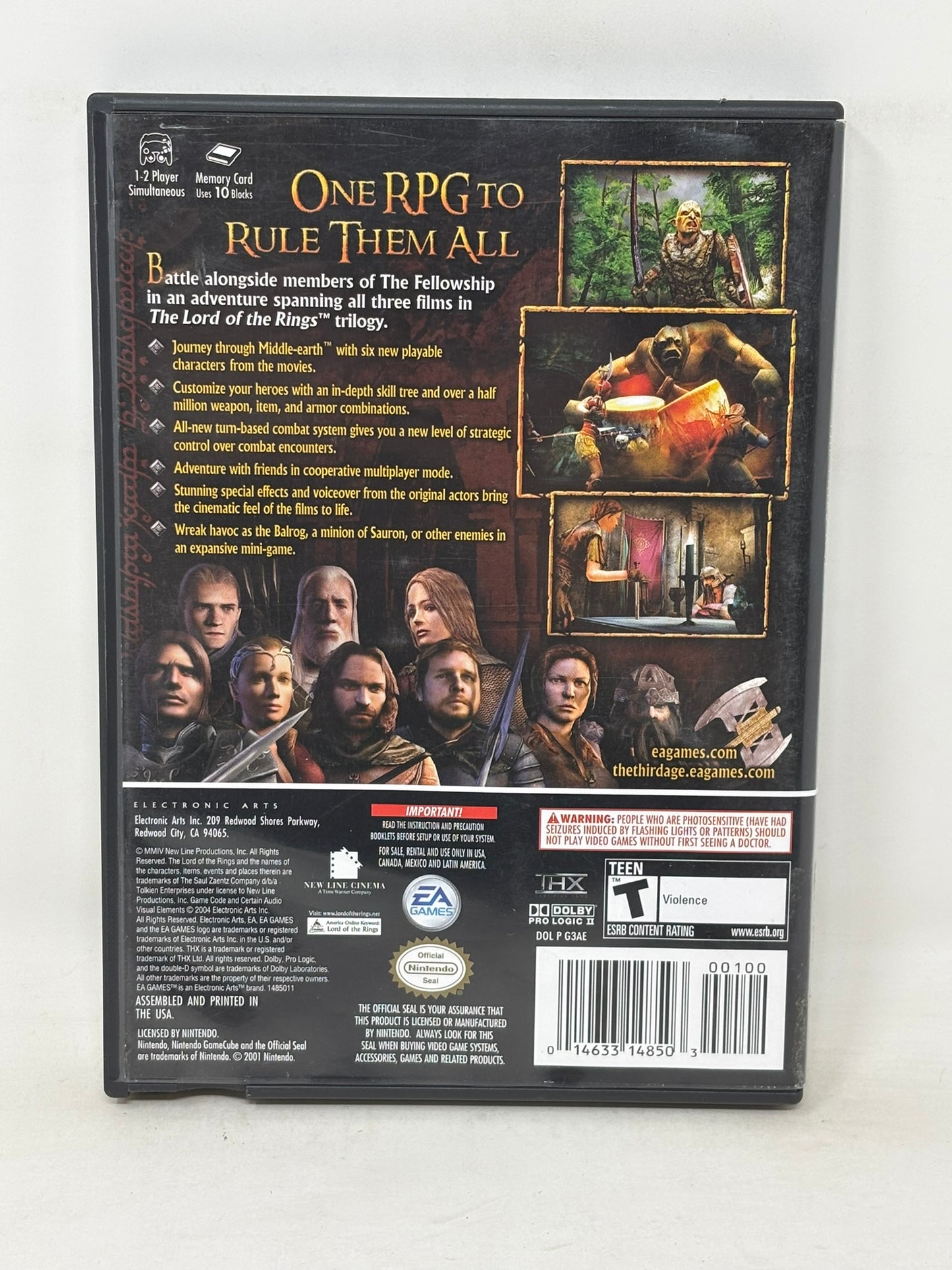 Nintendo GameCube - Lord of the Rings The Third Age - Complete