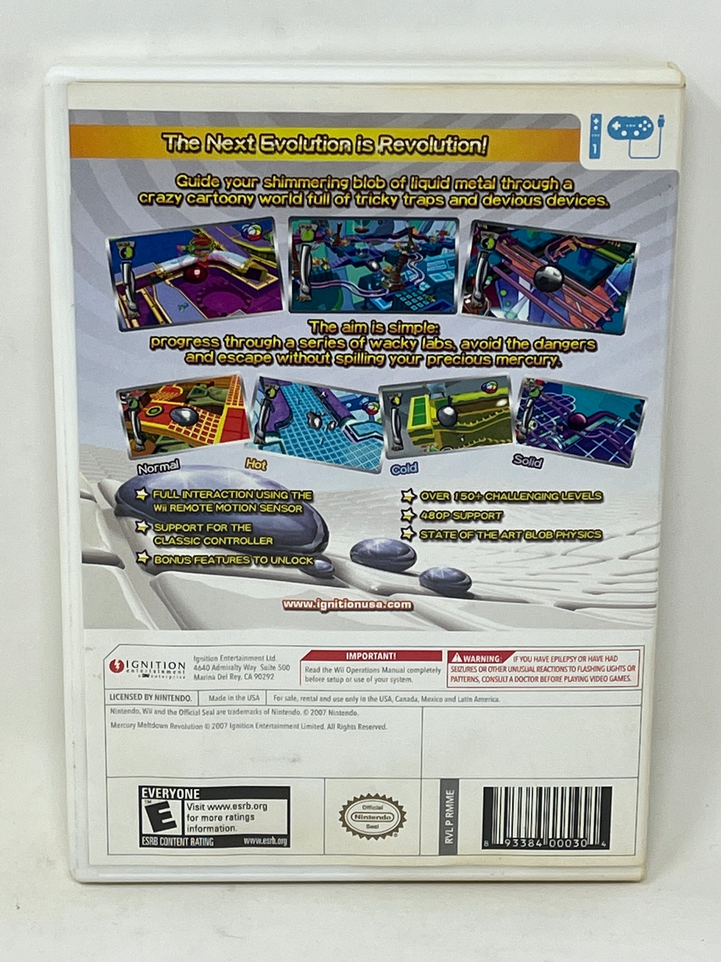 Nintendo Wii - Mercury Meltdown Revolution - Complete