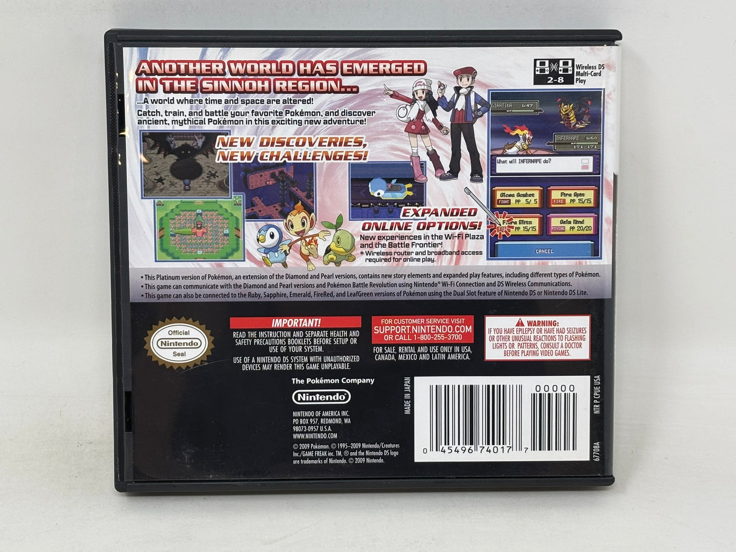 Nintendo DS - Pokemon Platinum Version - Complete