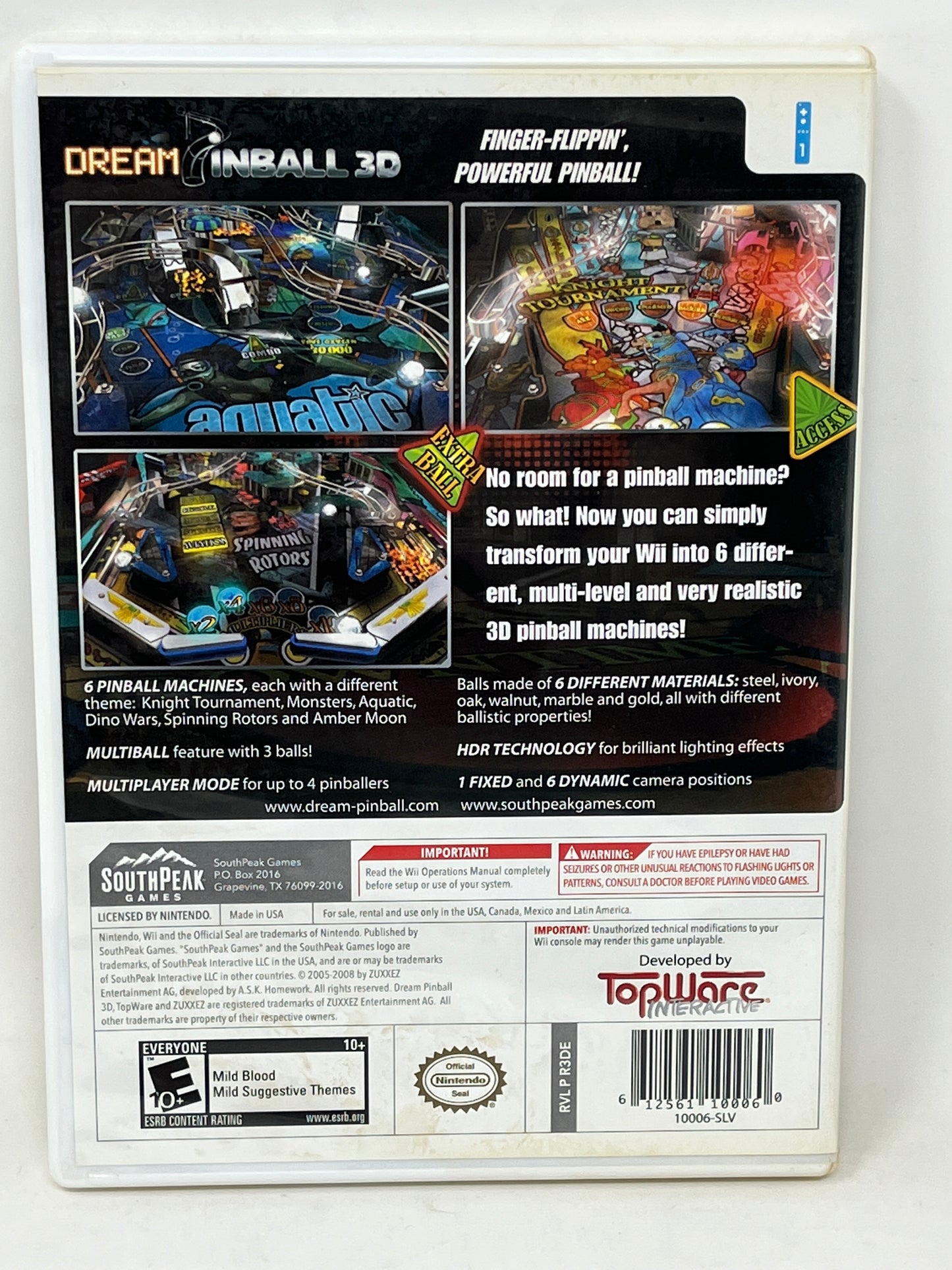 Nintendo Wii - Dream Pinball 3D - Complete