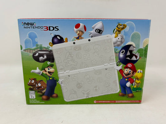 New Nintendo 3DS System White Mario Edition - Complete