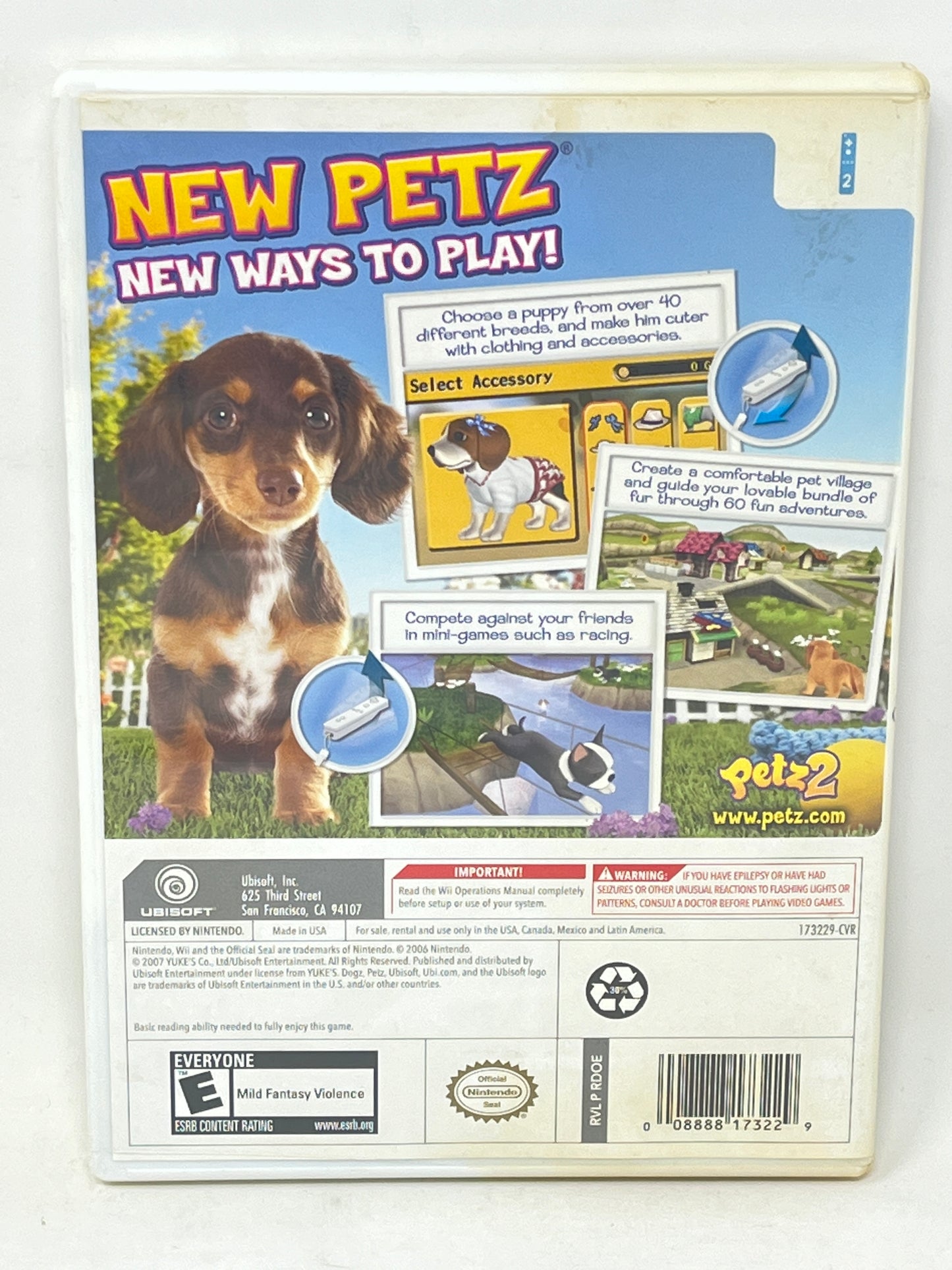 Nintendo Wii - Petz Dogz 2 - Complete