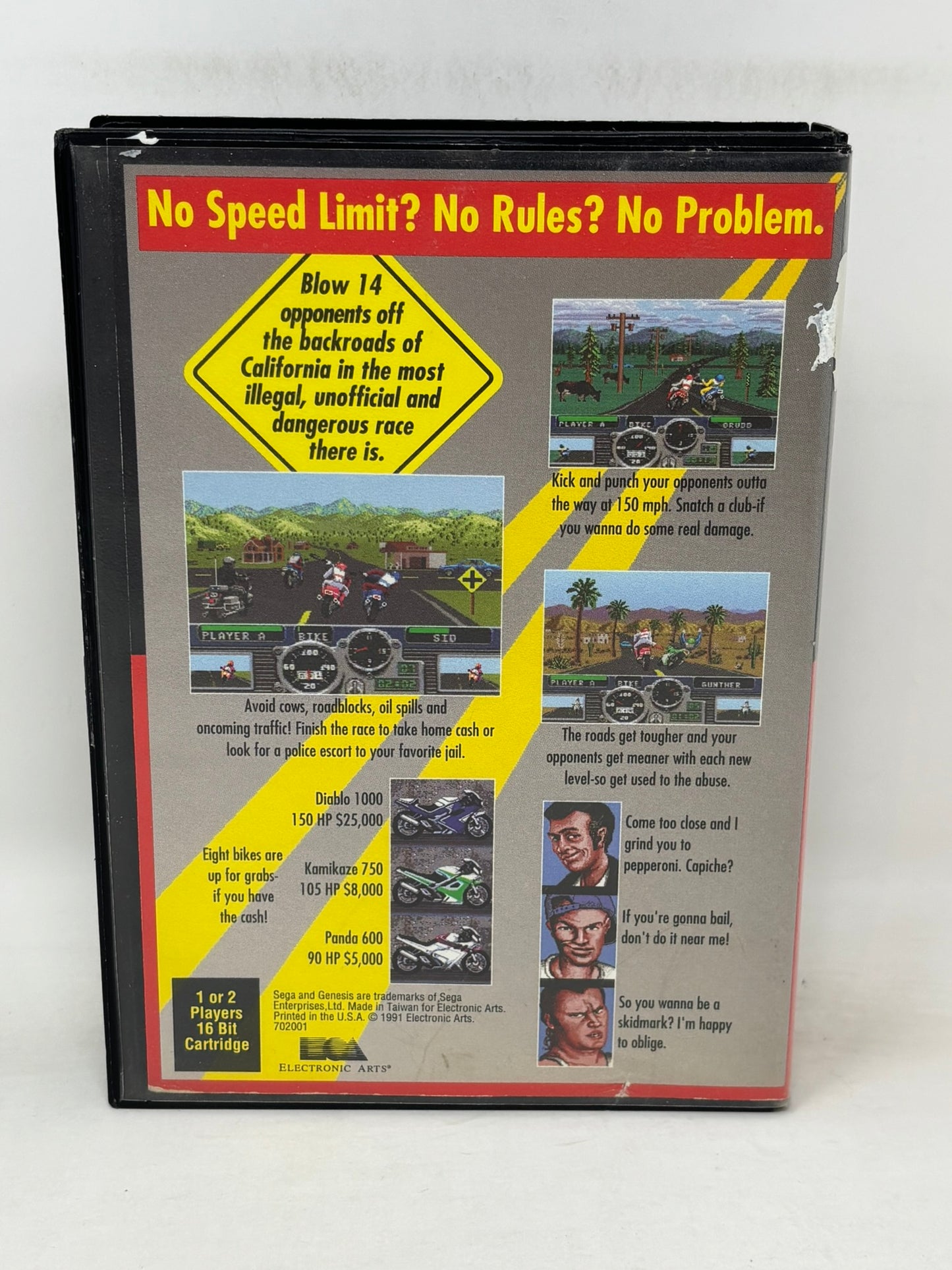Sega Genesis - Road Rash - Complete