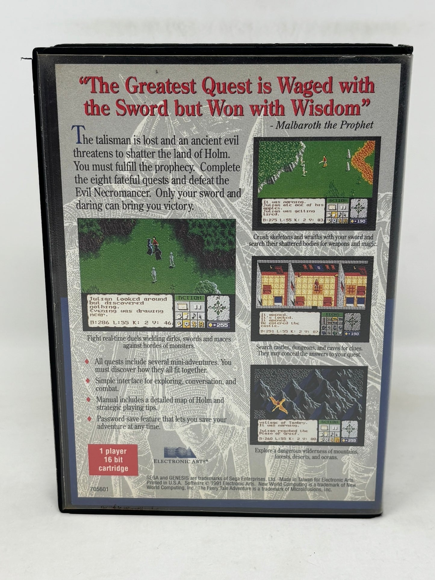 Sega Genesis - The Faery Tale Adventure - Complete