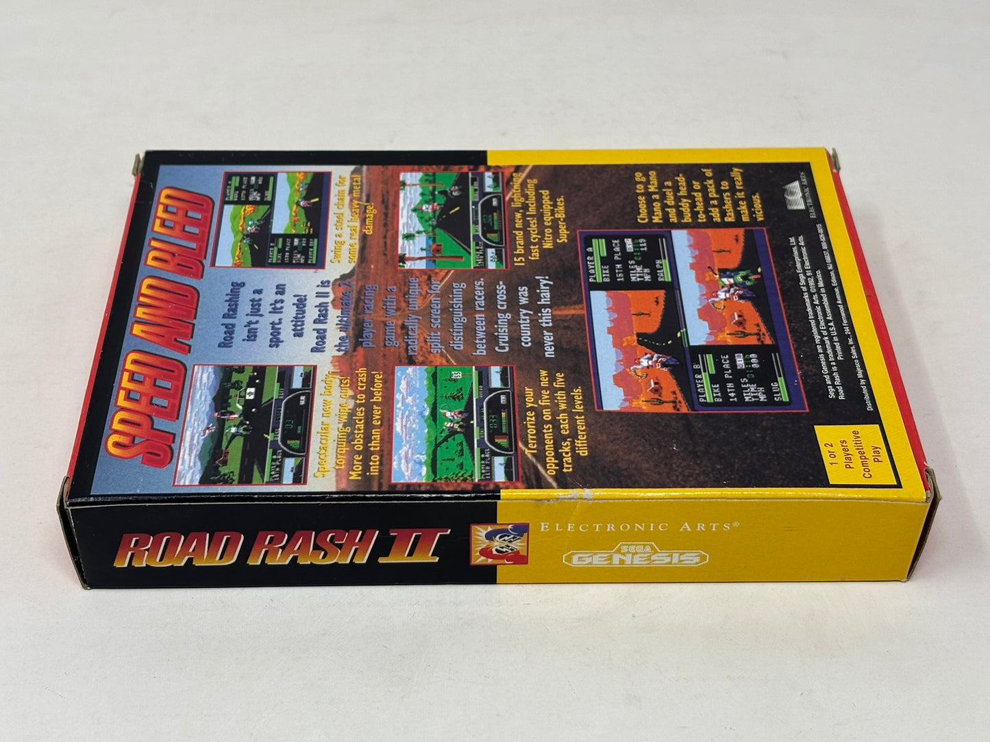 Sega Genesis - Road Rash II (Cardboard Box) Complete