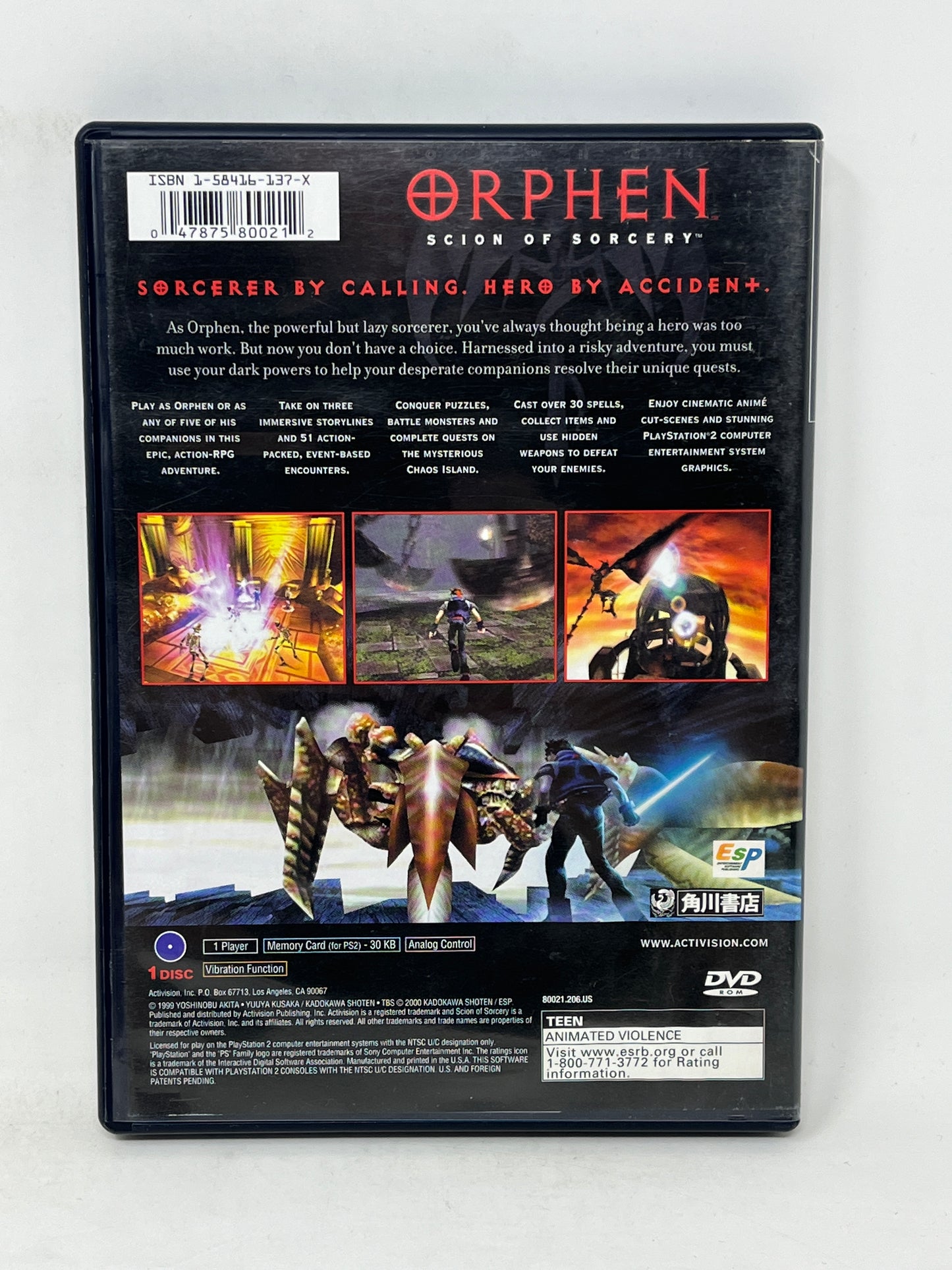 Sony PlayStation 2 - Orphen: Scion of Sorcery - Complete