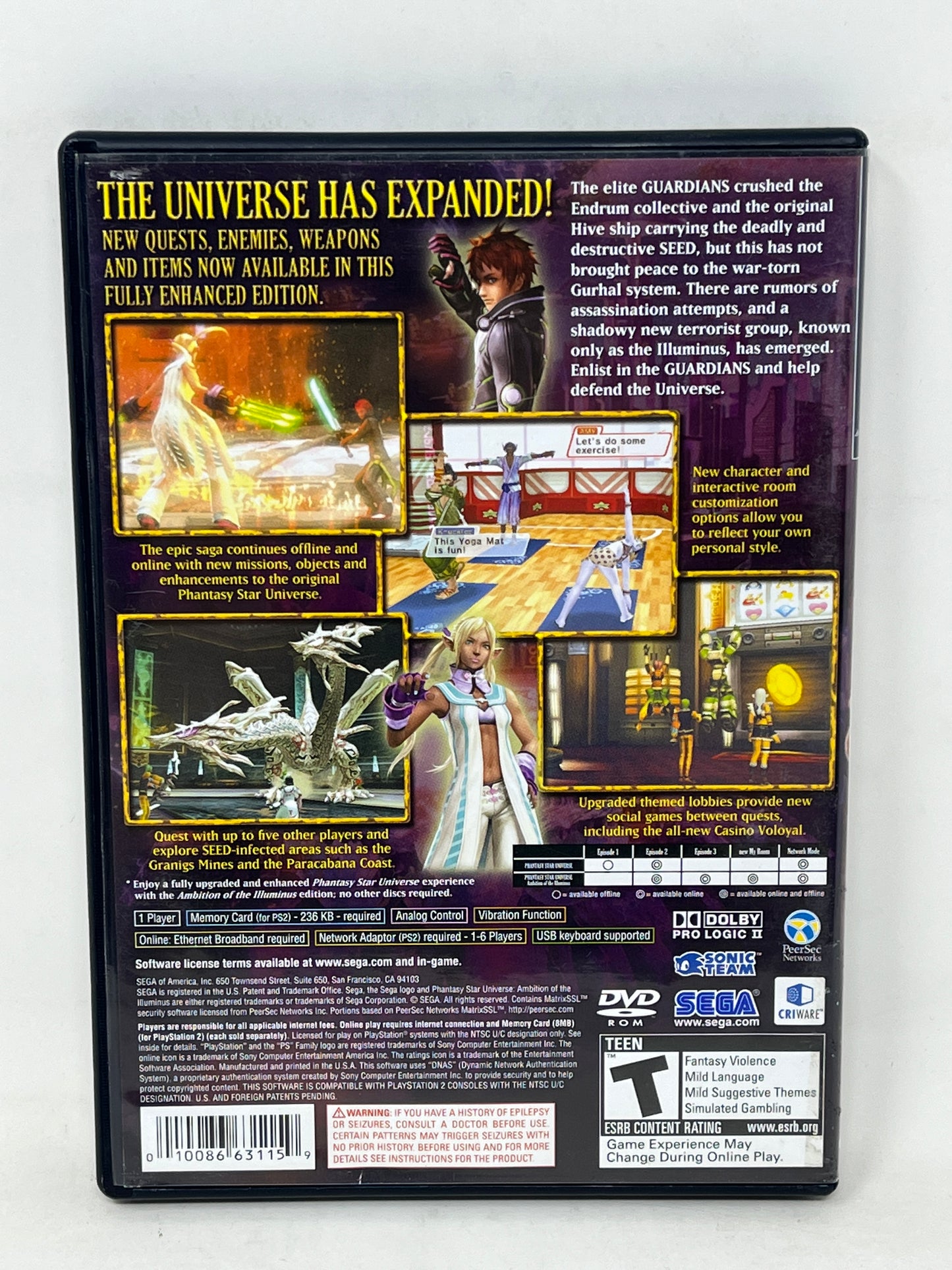 Sony PlayStation 2 - Phantasy Star Universe Ambition of Illuminus - Complete