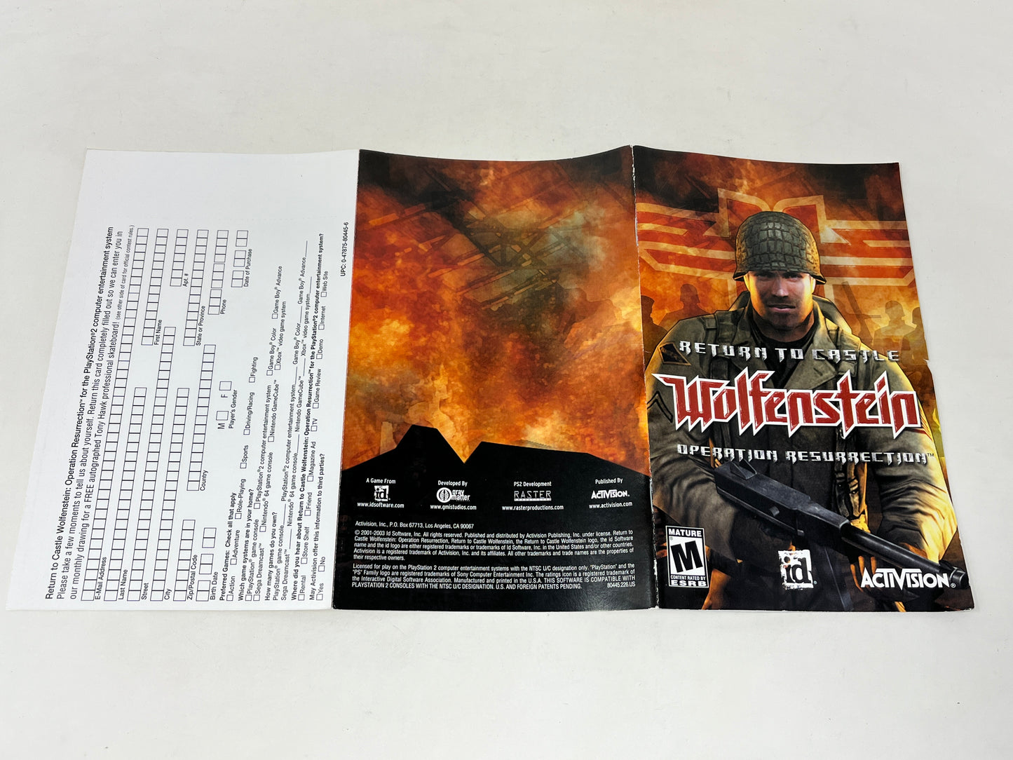 Sony PlayStation 2 - Return to Castle Wolfenstein - Complete