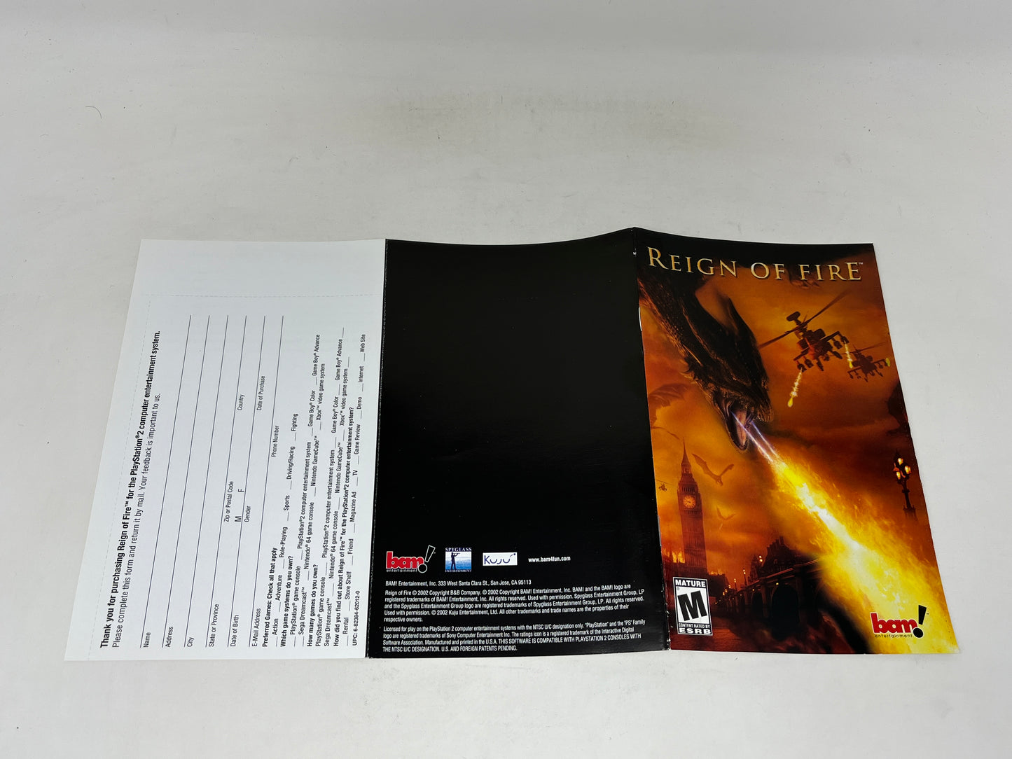 Sony PlayStation 2 - Reign of Fire - Complete