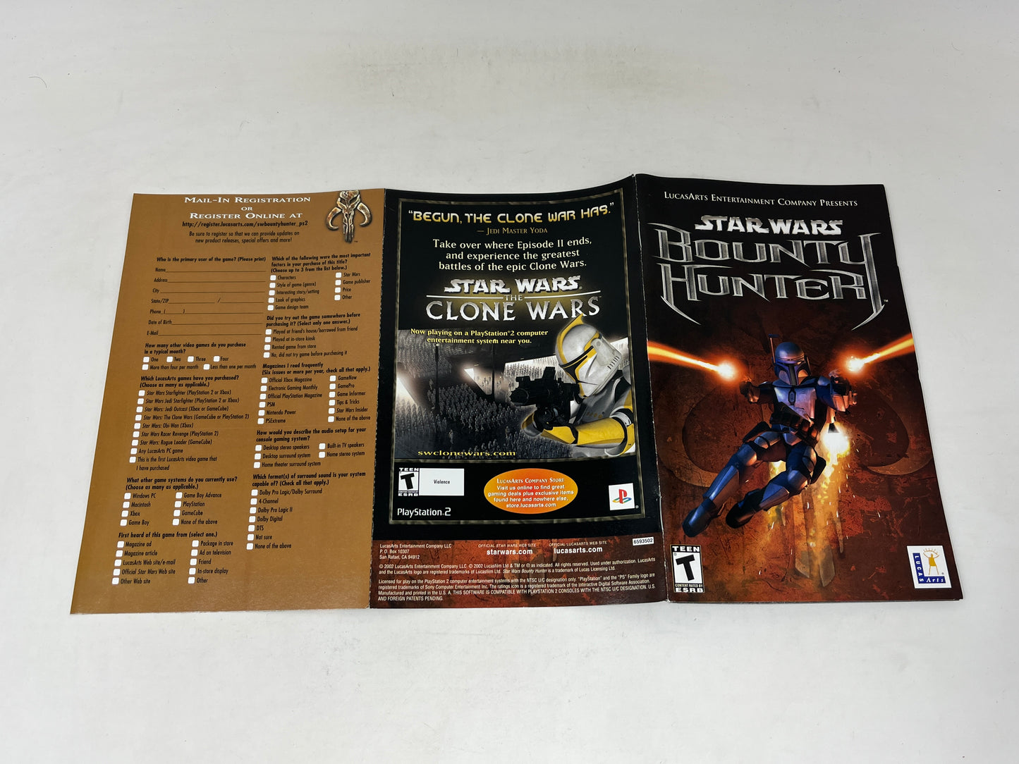 Sony PlayStation 2 - Star Wars Bounty Hunter - Complete