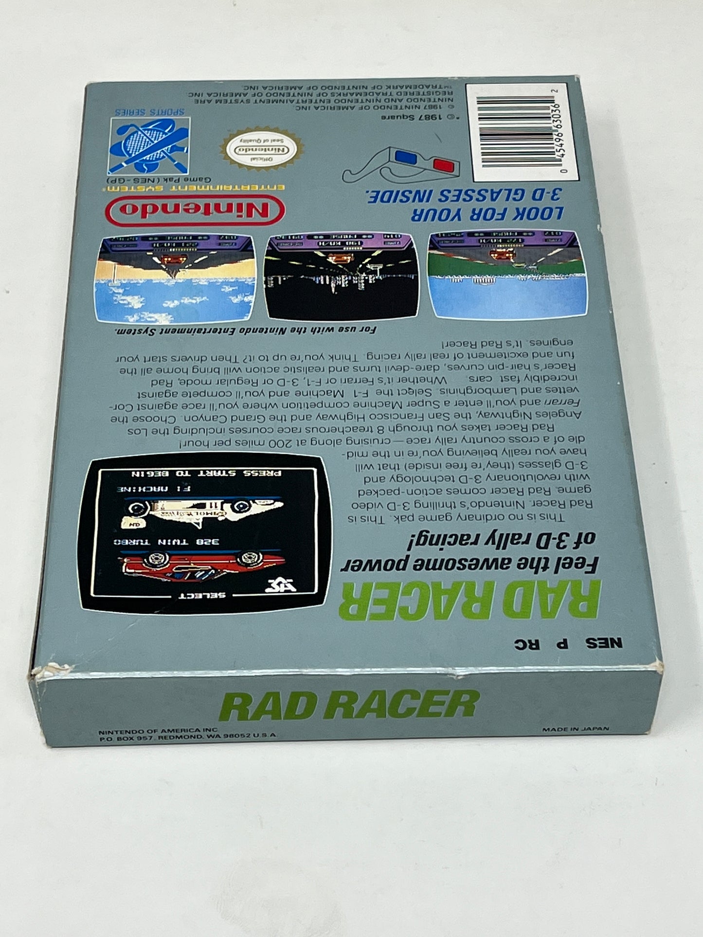 NES Nintendo - Rad Racer - Complete