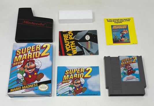 NES Nintendo - Super Mario Bros 2 - CIB Complete in Box w/ All Inserts