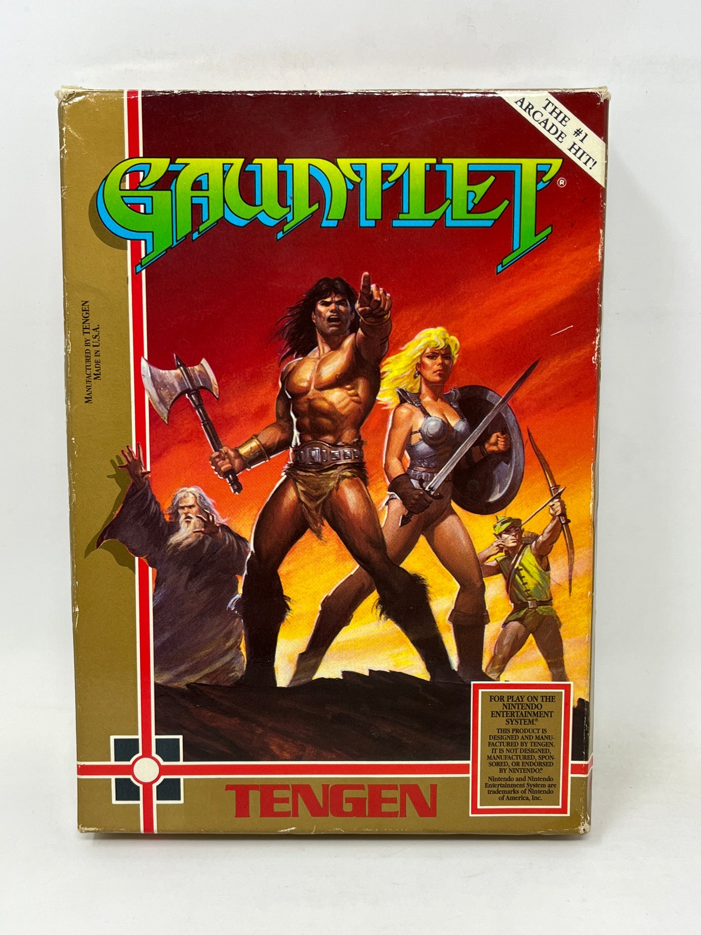 NES Nintendo - Gauntlet (Tengen) Complete in Box