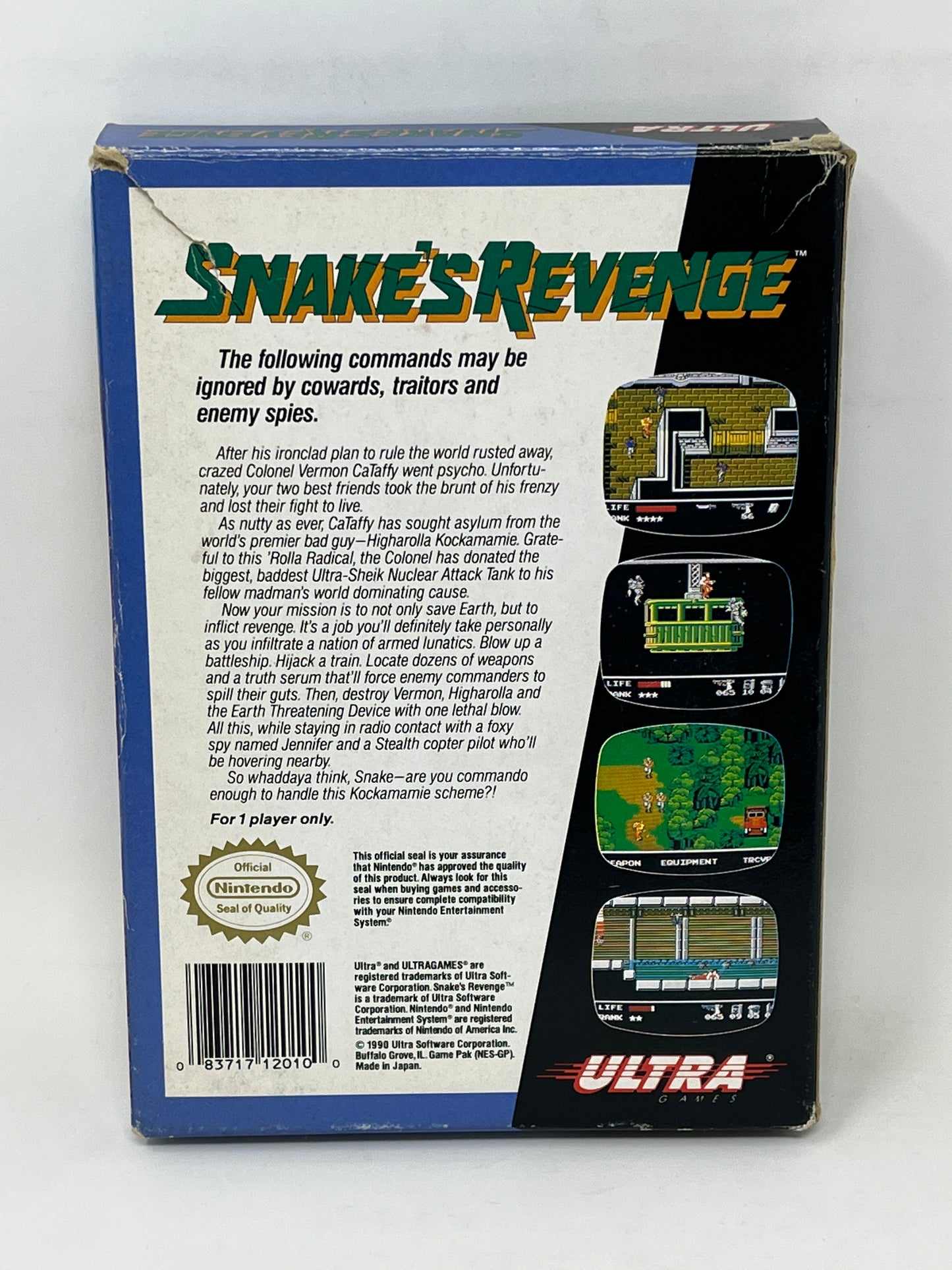 NES Nintendo - Snake's Revenge - Complete