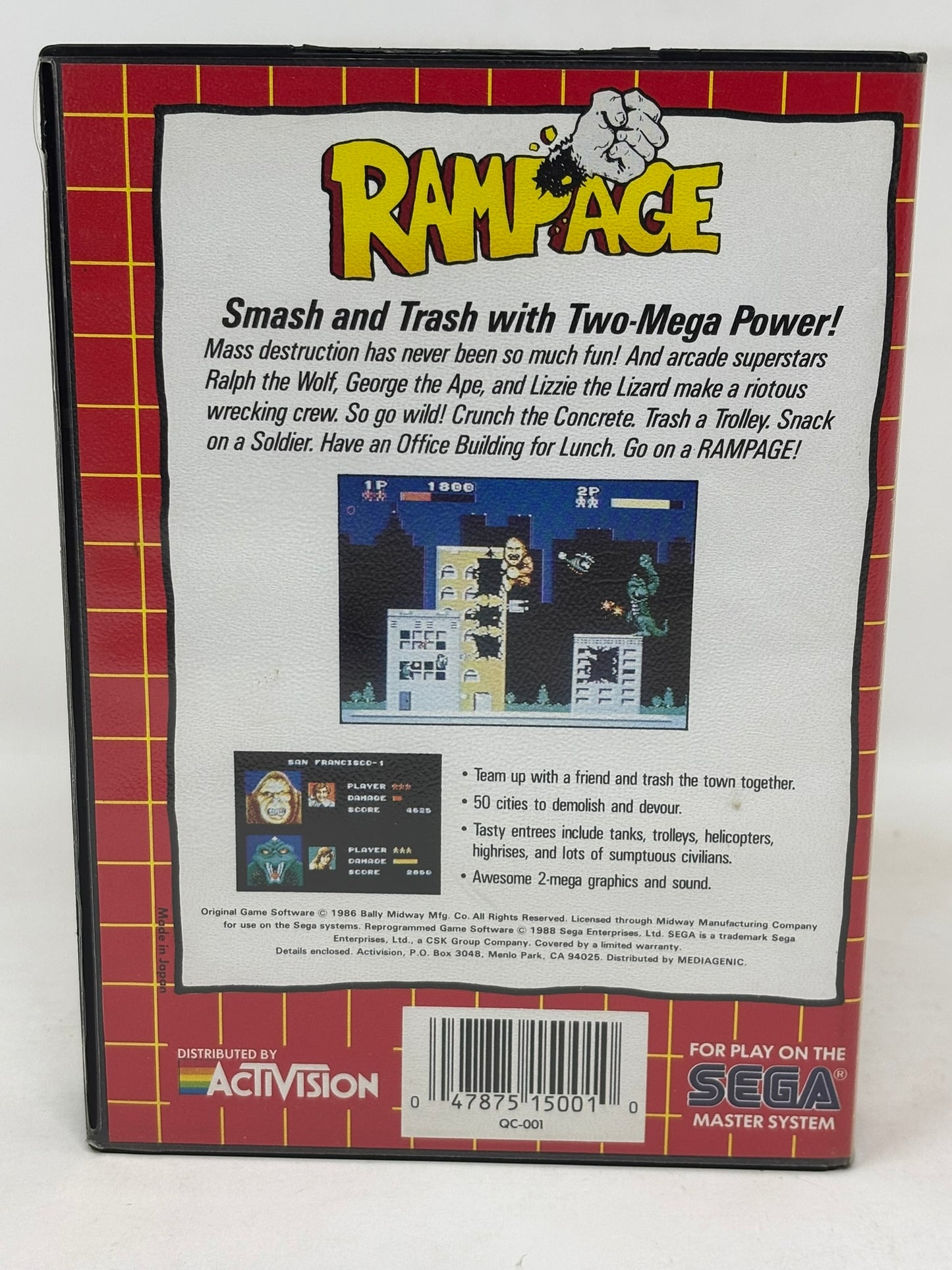Sega Master System - Rampage - Complete