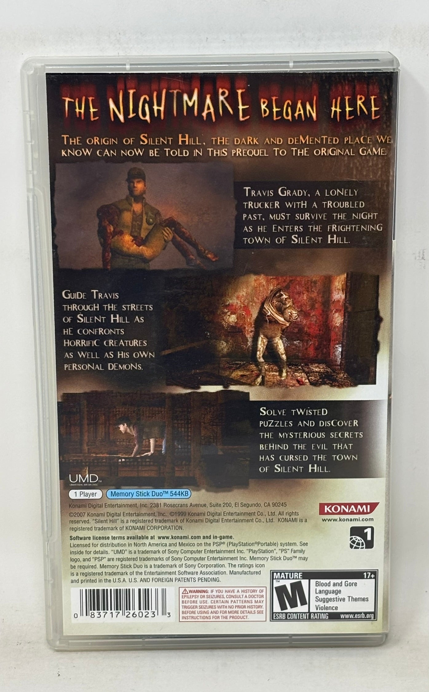 Sony PSP - Silent Hill Origins - Complete