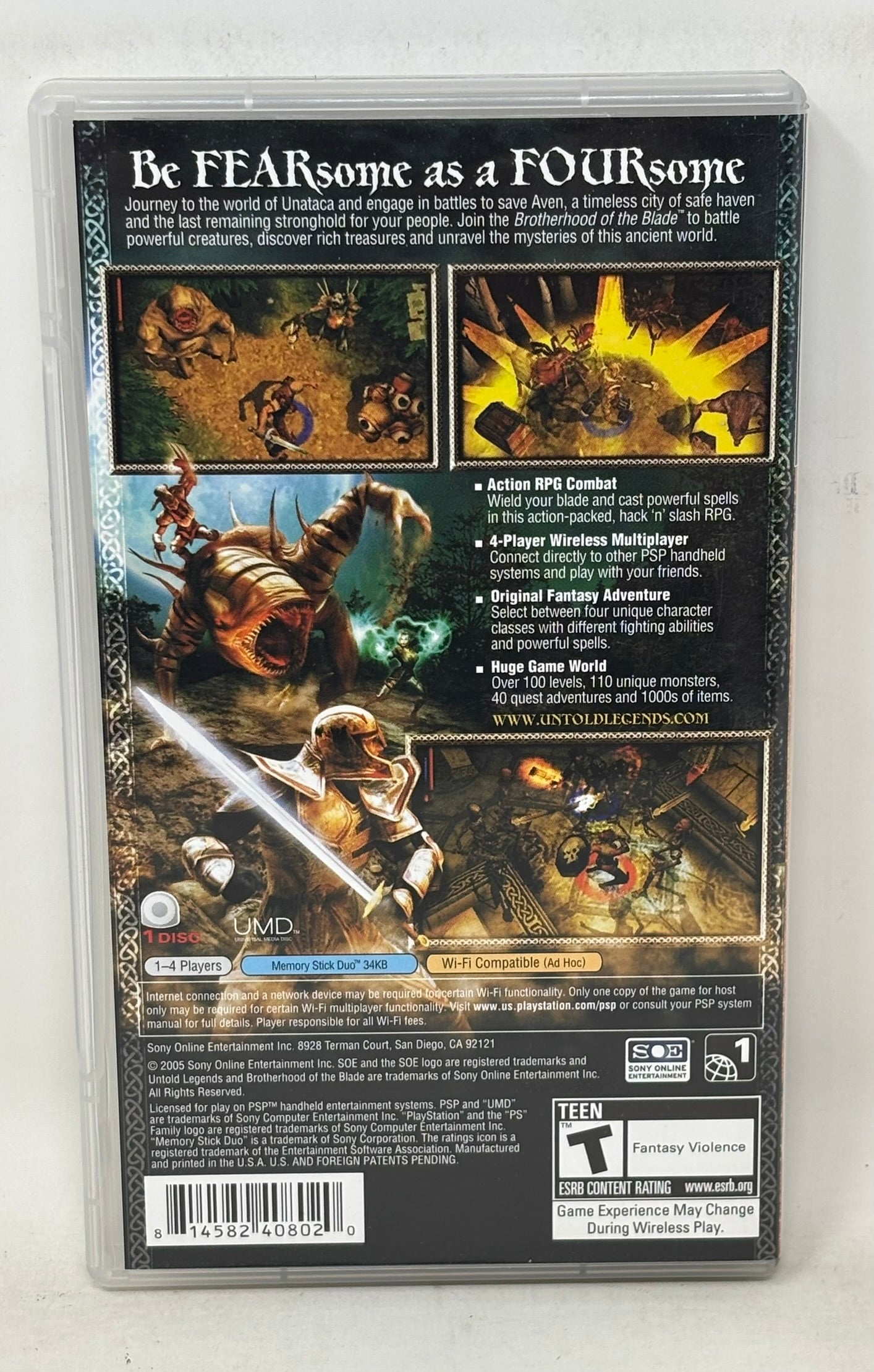 Sony PSP - Untold Legends Brotherhood of the Blade - Complete