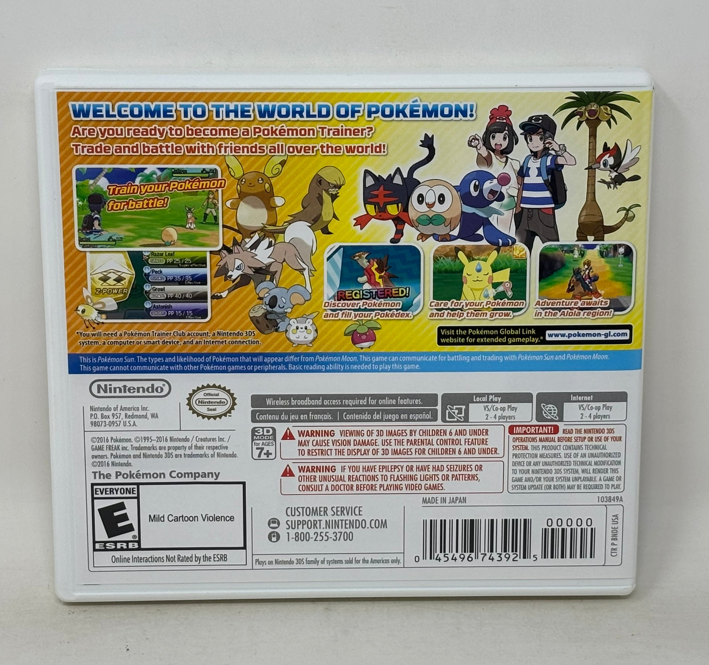 Nintendo 3DS - Pokemon Sun - Complete