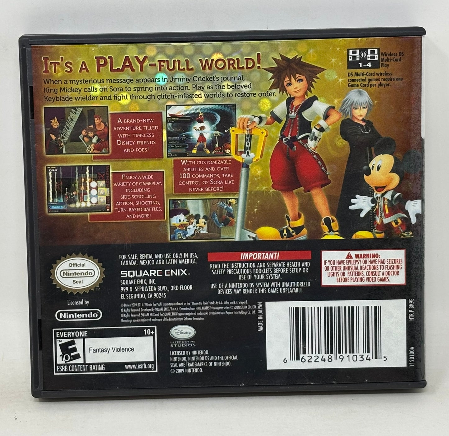 Nintendo DS - Kingdom Hearts Re-Coded - Complete