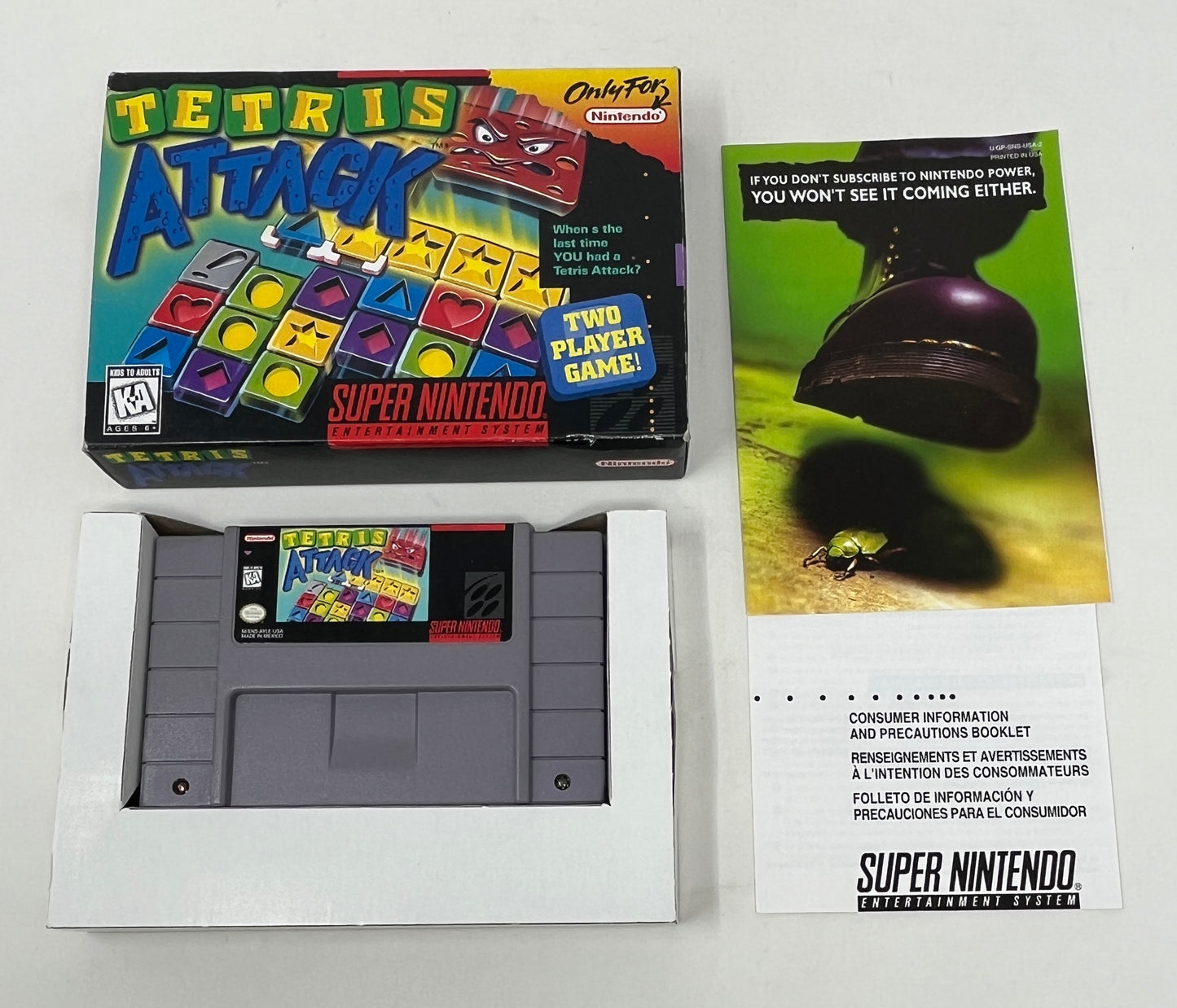 SNES Super Nintendo - Tetris Attack - In Box