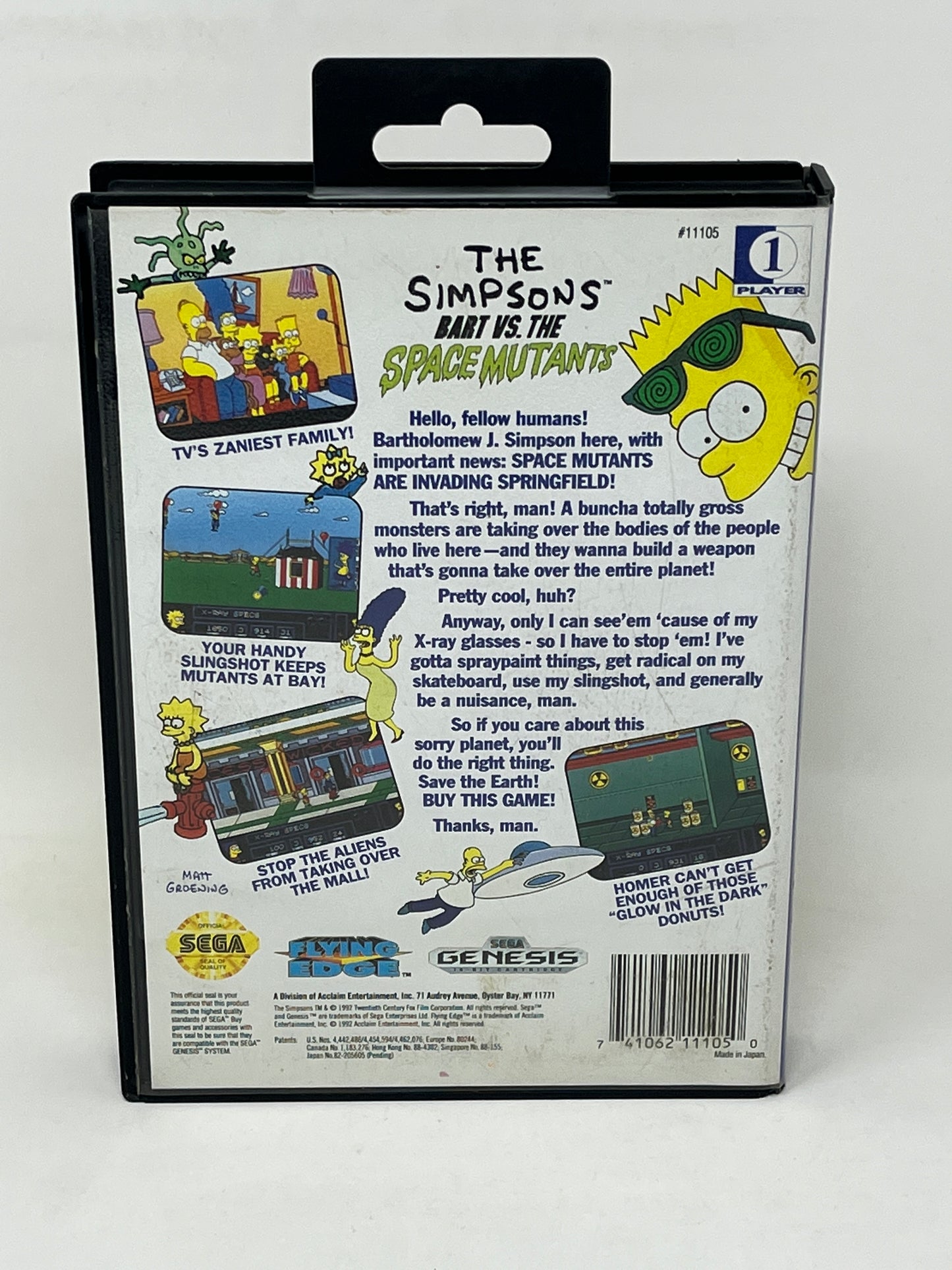 Sega Genesis - The Simpson's Bart Vs the Space Mutants