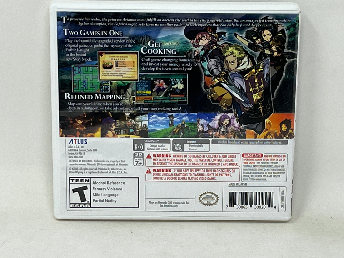 Nintendo 3DS - Etrian Odyssey 2 Untold The Fafnir Knight - Complete