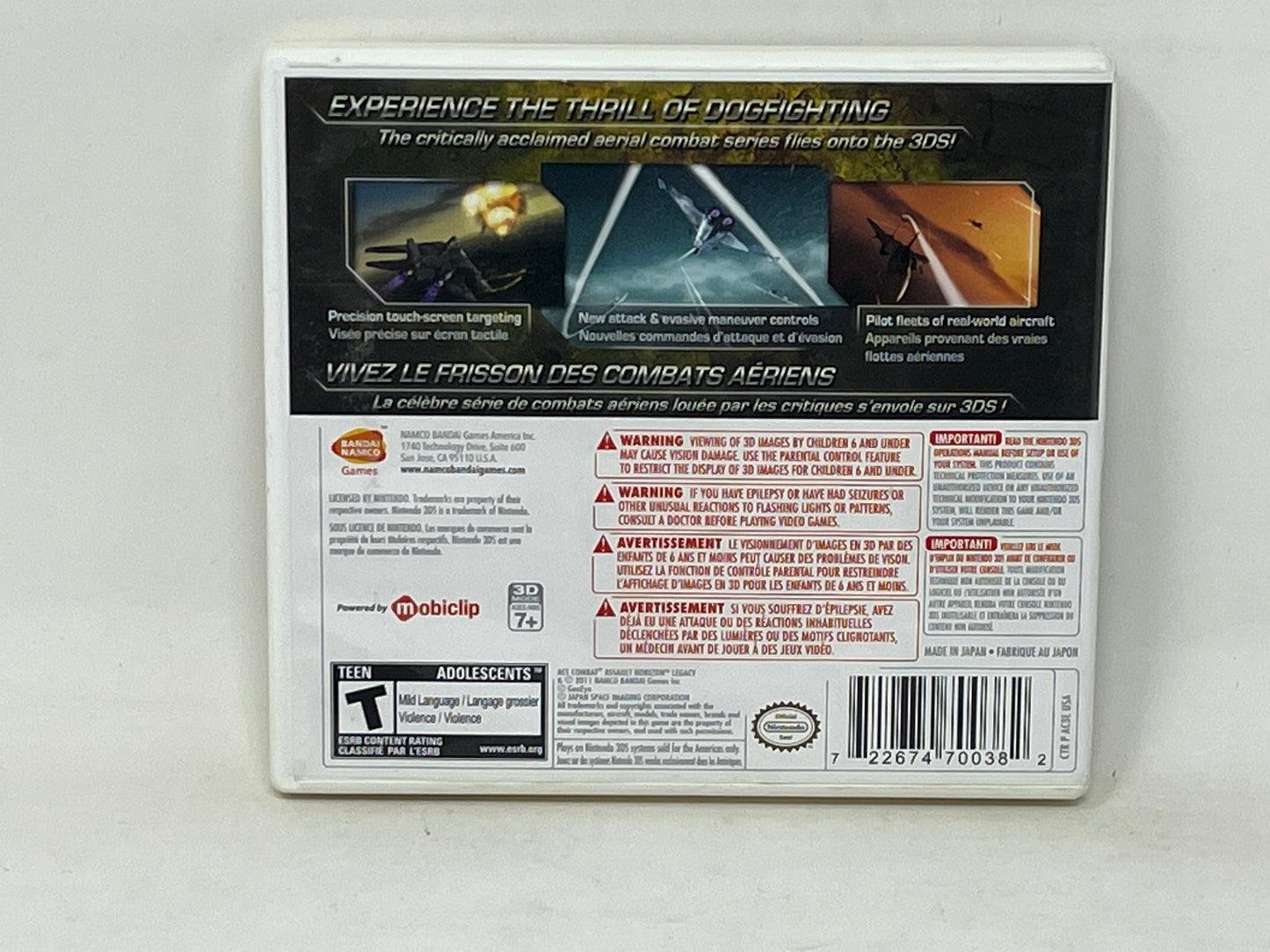 Nintendo 3DS - Ace Combat Assault Horizon Legacy