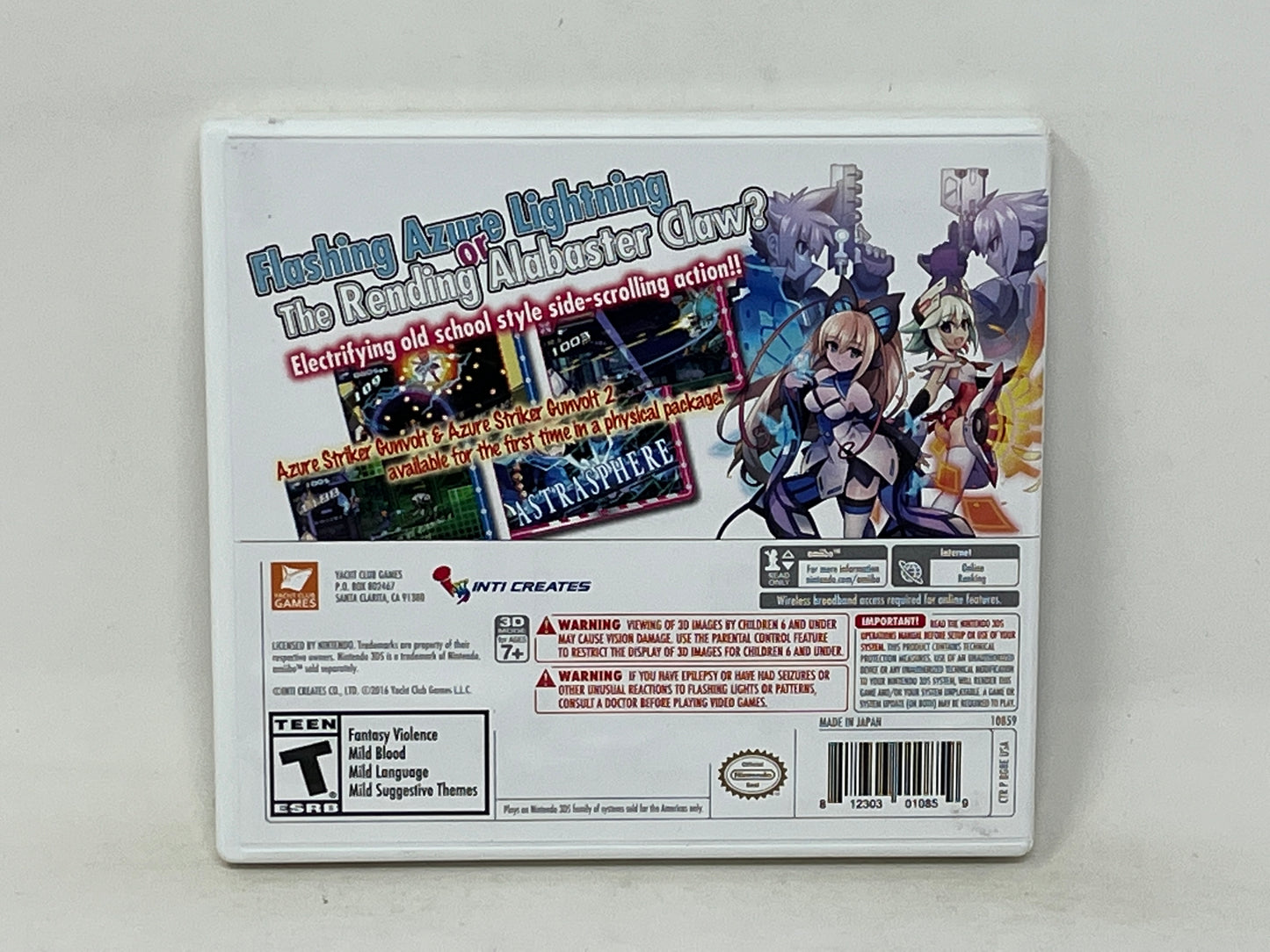 Nintendo 3DS - Azure Striker Gunvolt Striker Pack - Complete