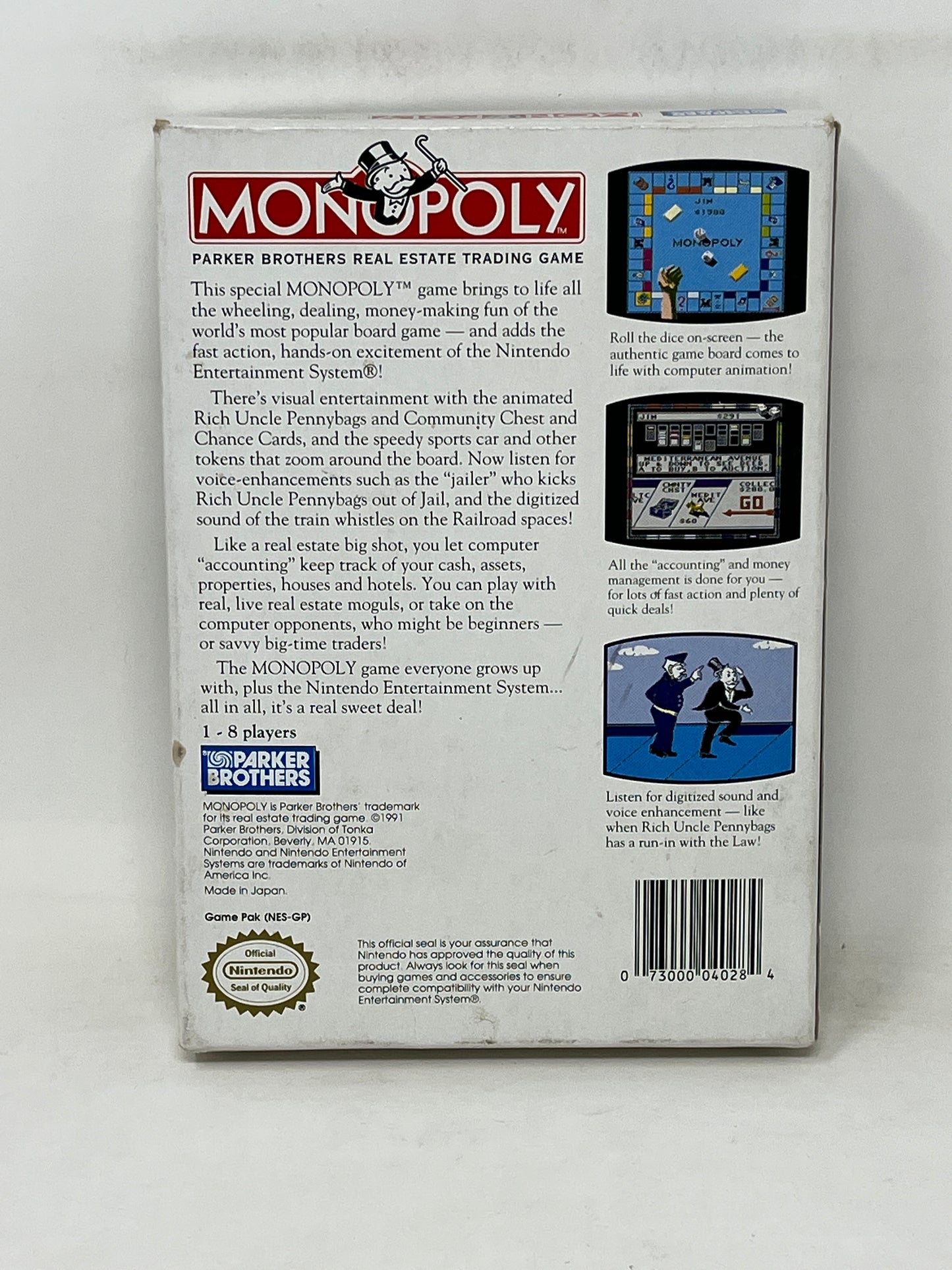 NES Nintendo - Monopoly - Complete