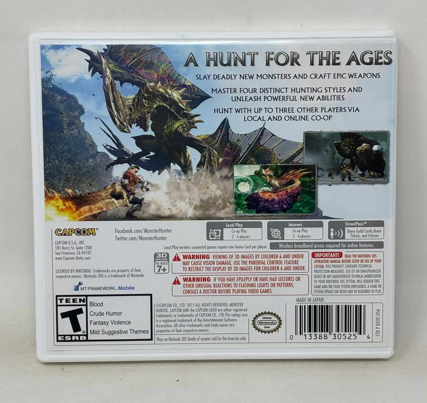 Nintendo 3DS - Monster Hunter Generations - Complete