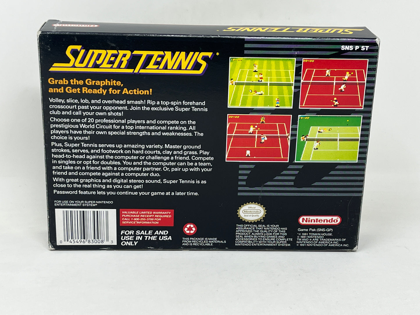 SNES Super Nintendo - Super Tennis