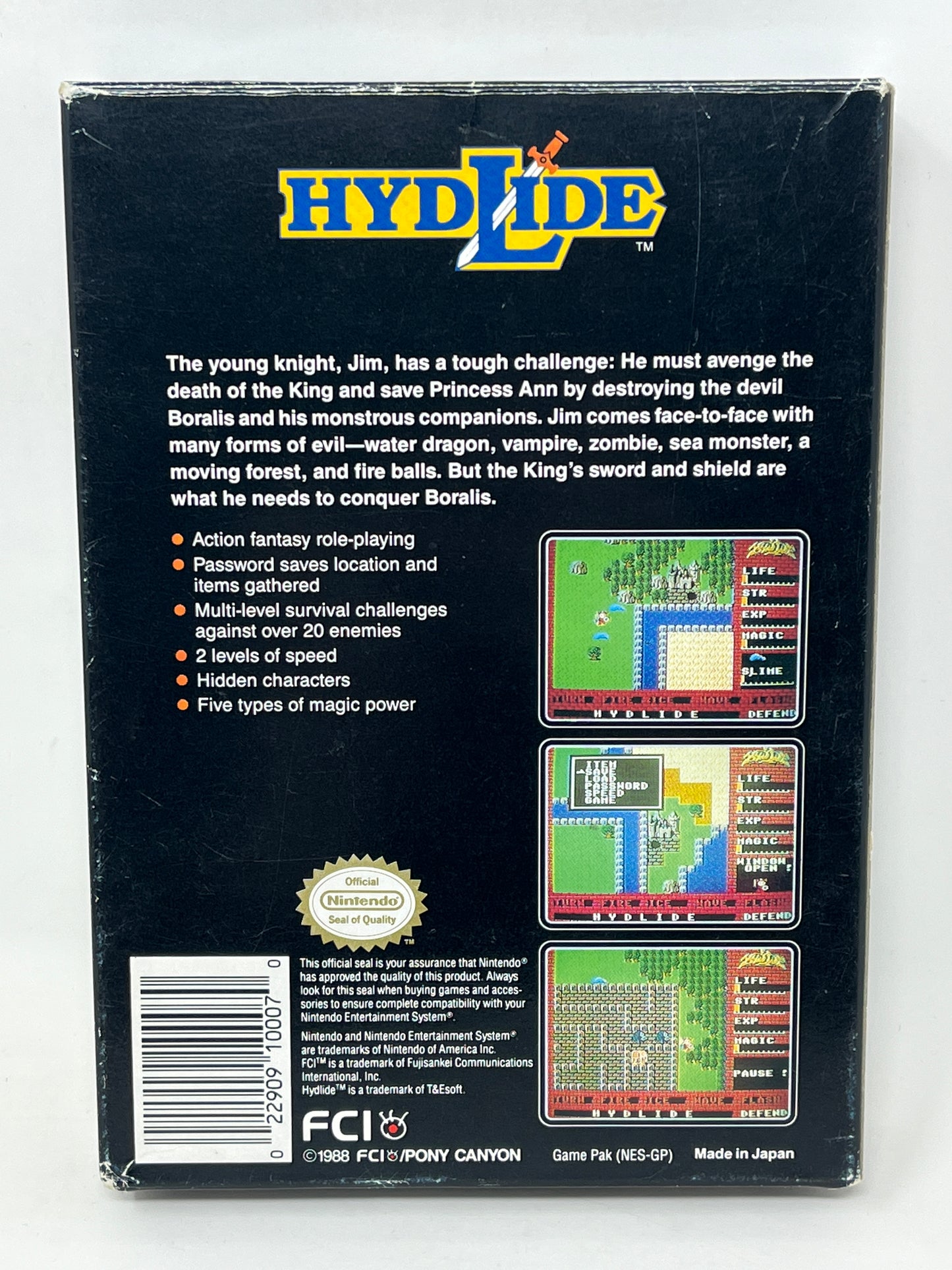 NES Nintendo - Hydlide - Complete