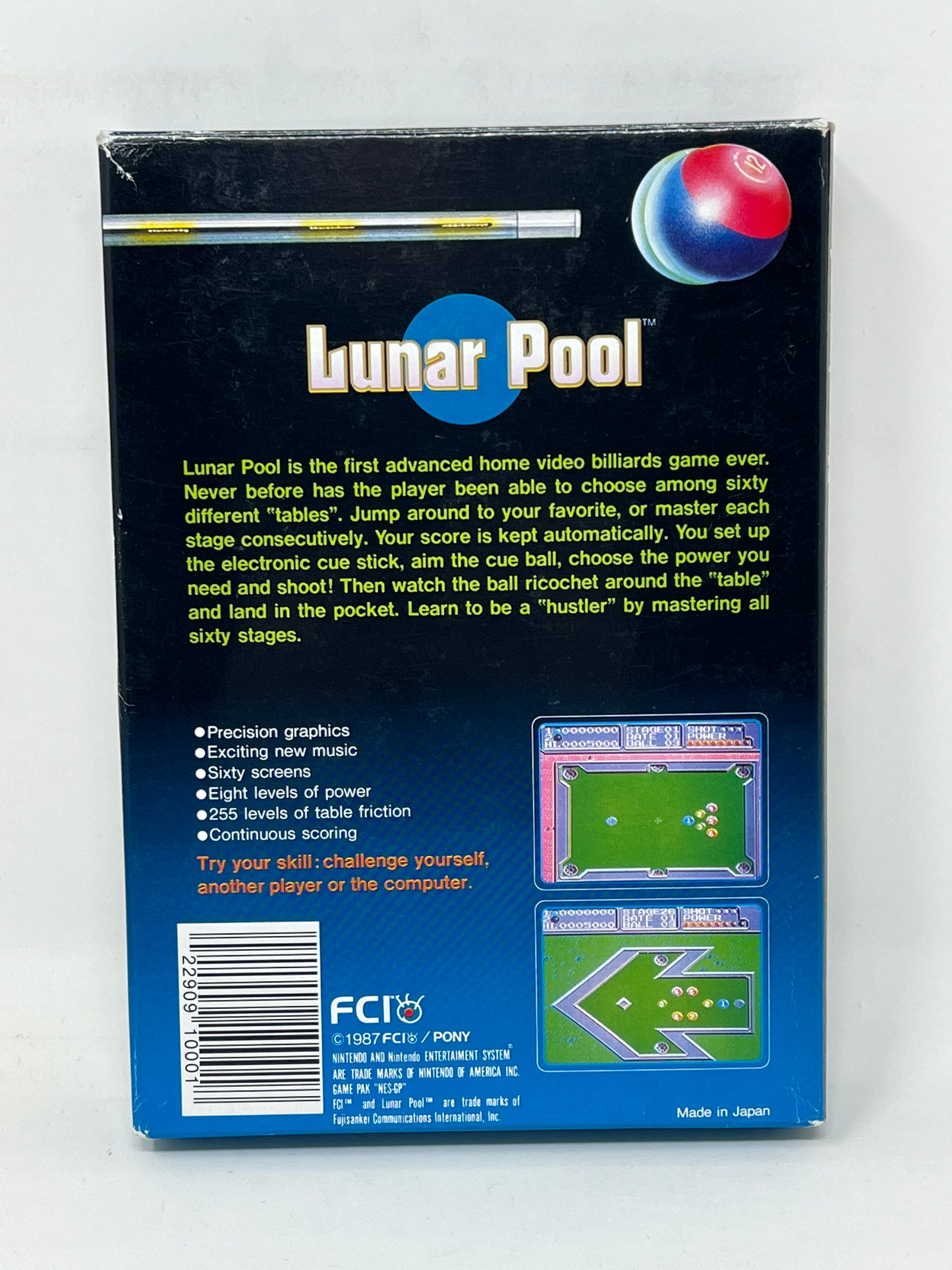 NES Nintendo - Lunar Pool - Complete