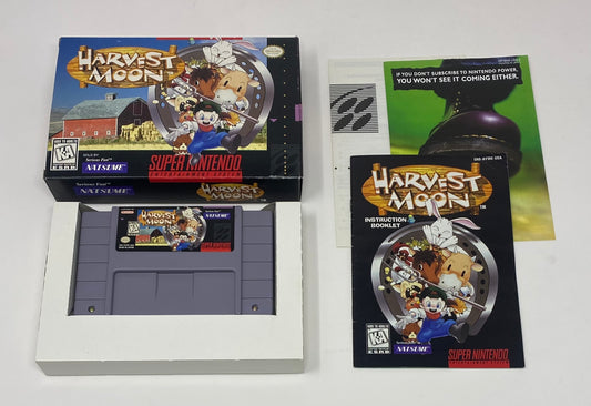 SNES Super Nintendo - Harvest Moon - CIB Complete