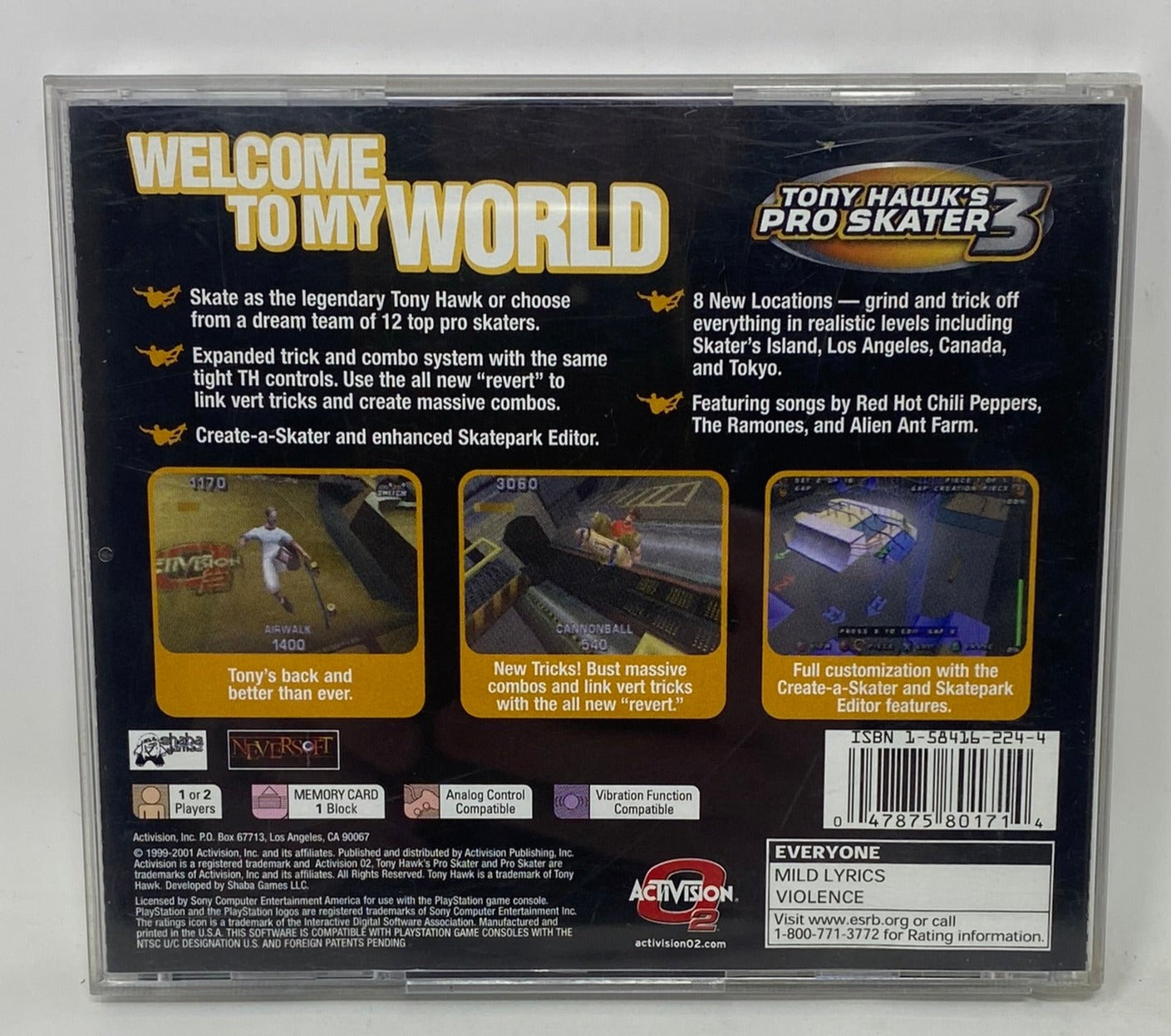 Sony PlayStation - Tony Hawk Pro Skater 3 - Complete