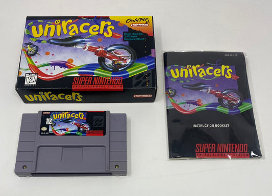 SNES Super Nintendo - Uniracers - Complete in Box