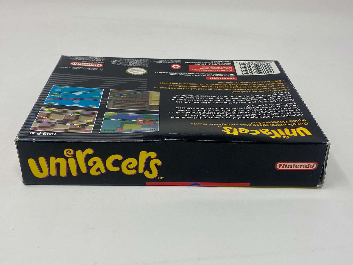 SNES Super Nintendo - Uniracers - Complete in Box