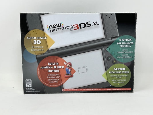 "New" Nintendo 3DS XL Black System - Complete in Box