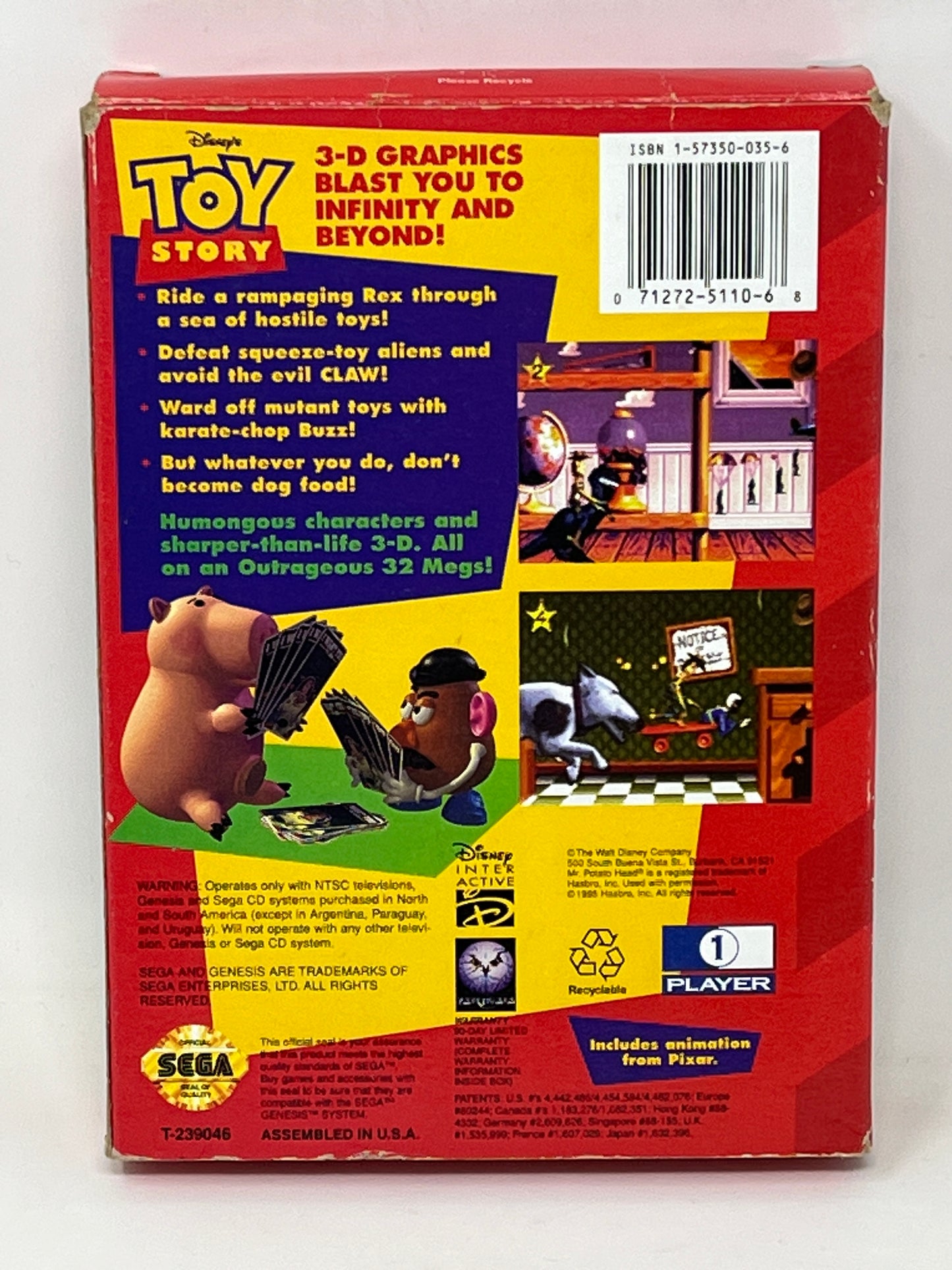 Sega Genesis - Toy Story - Complete