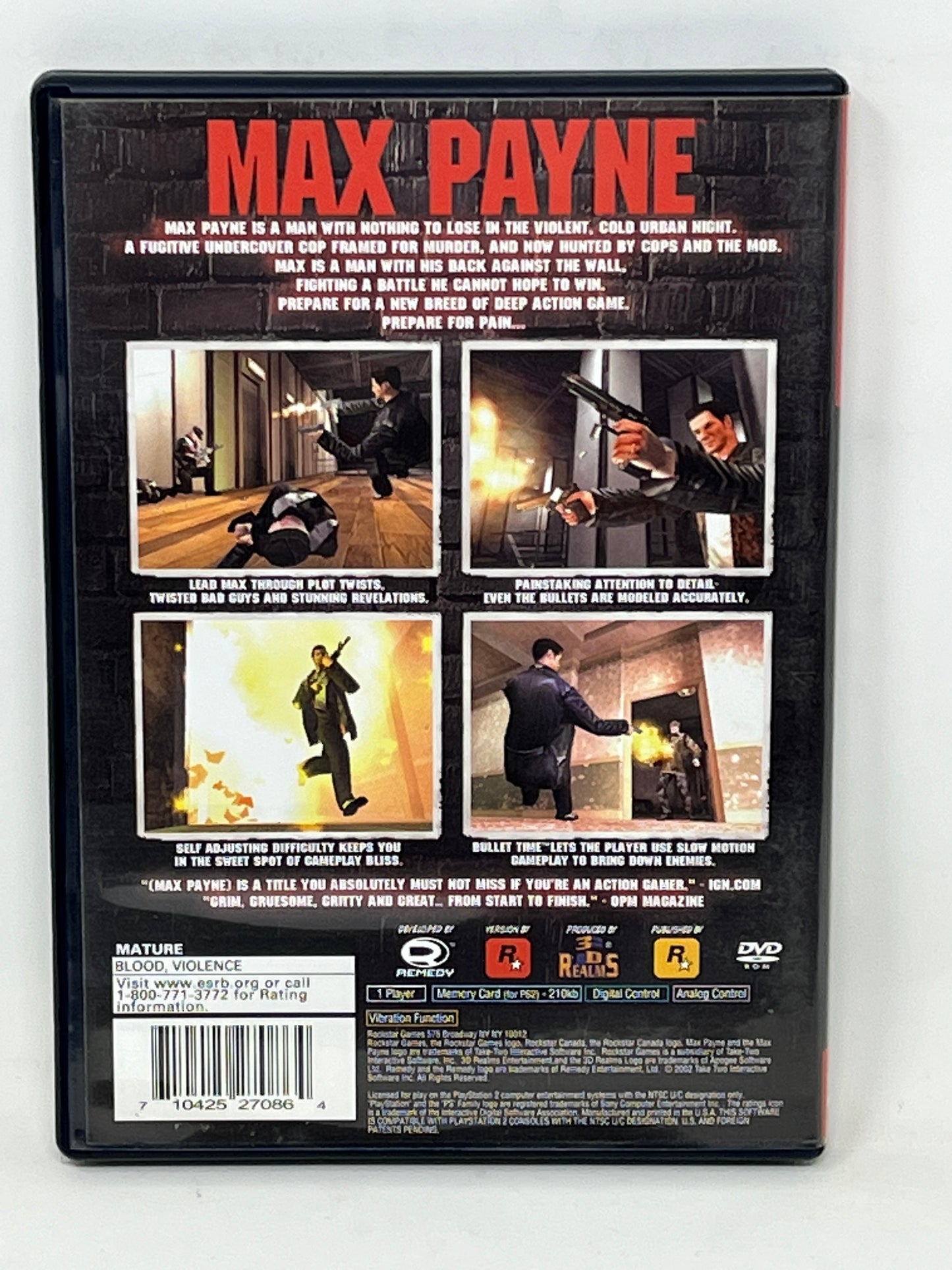 Sony PlayStation 2 - Max Payne (Greatest Hits) Complete