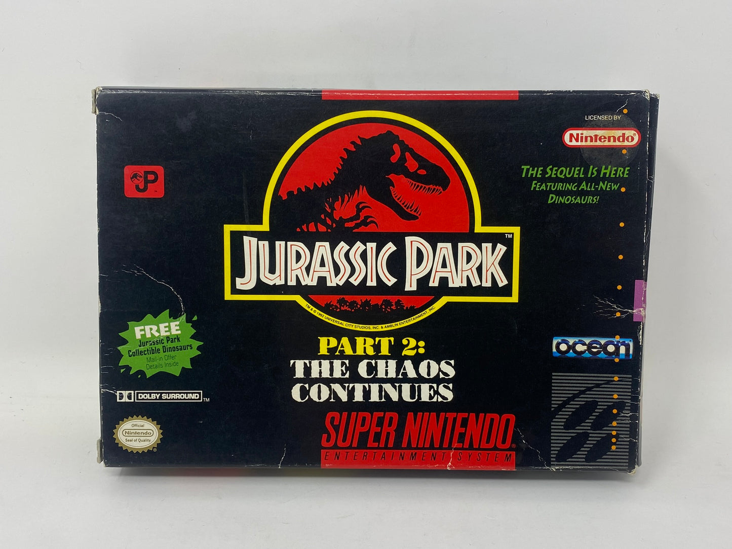 SNES Super Nintendo - Jurassic Park 2 The Chaos Continues - Complete in Box