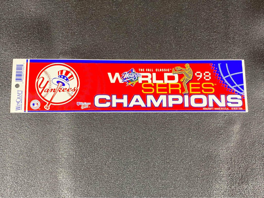 New Wincraft Sports 1998 New York Yankees World Series Champions Bumper Stick