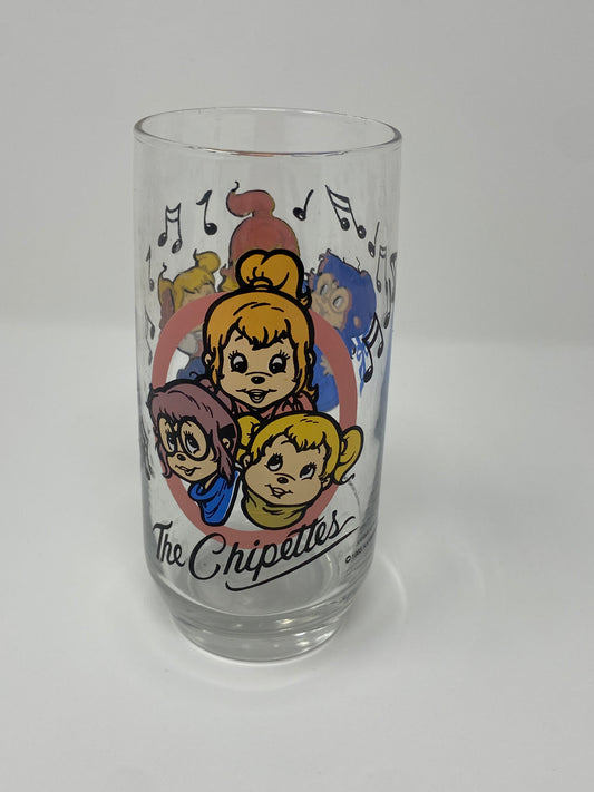 Vintage 1985 - Alvin and the Chipmunks Chippettes Glass