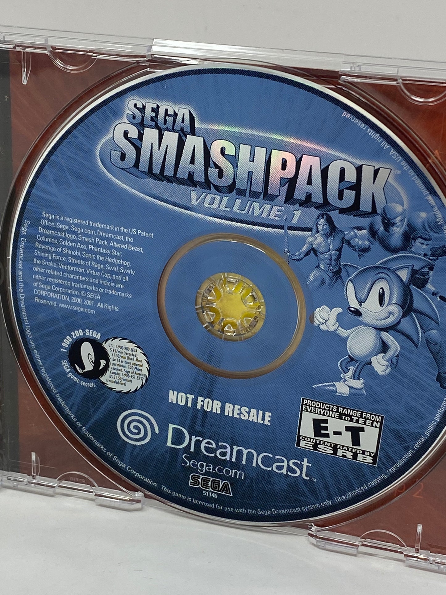 Sega Dreamcast - Sega Smash Pack Volume 1 - Not For Resale Variant